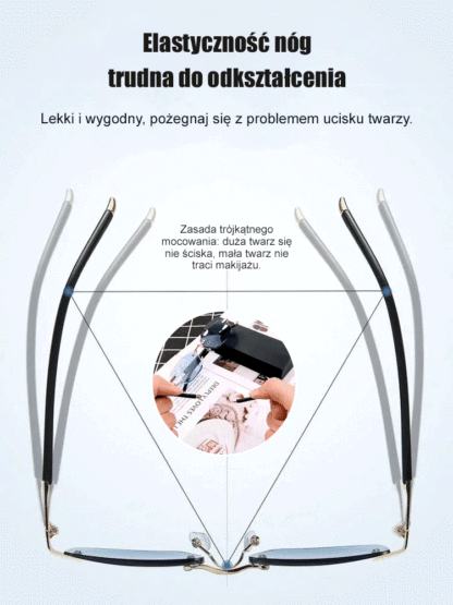 【Automatyczny zoom w zakresie 0–1000 stopni】Inteligentne okulary do czytania z zoomem✨ Blokuje 99% szkodliwego światła niebieskiego