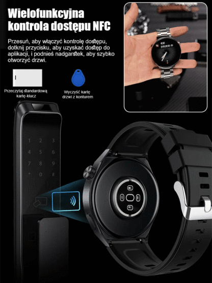 【24-godzinny monitor】Smartwatch z funkcją pomiaru poziomu cukru we krwi✨Bezbolesne badanie poziomu glukozy we krwi