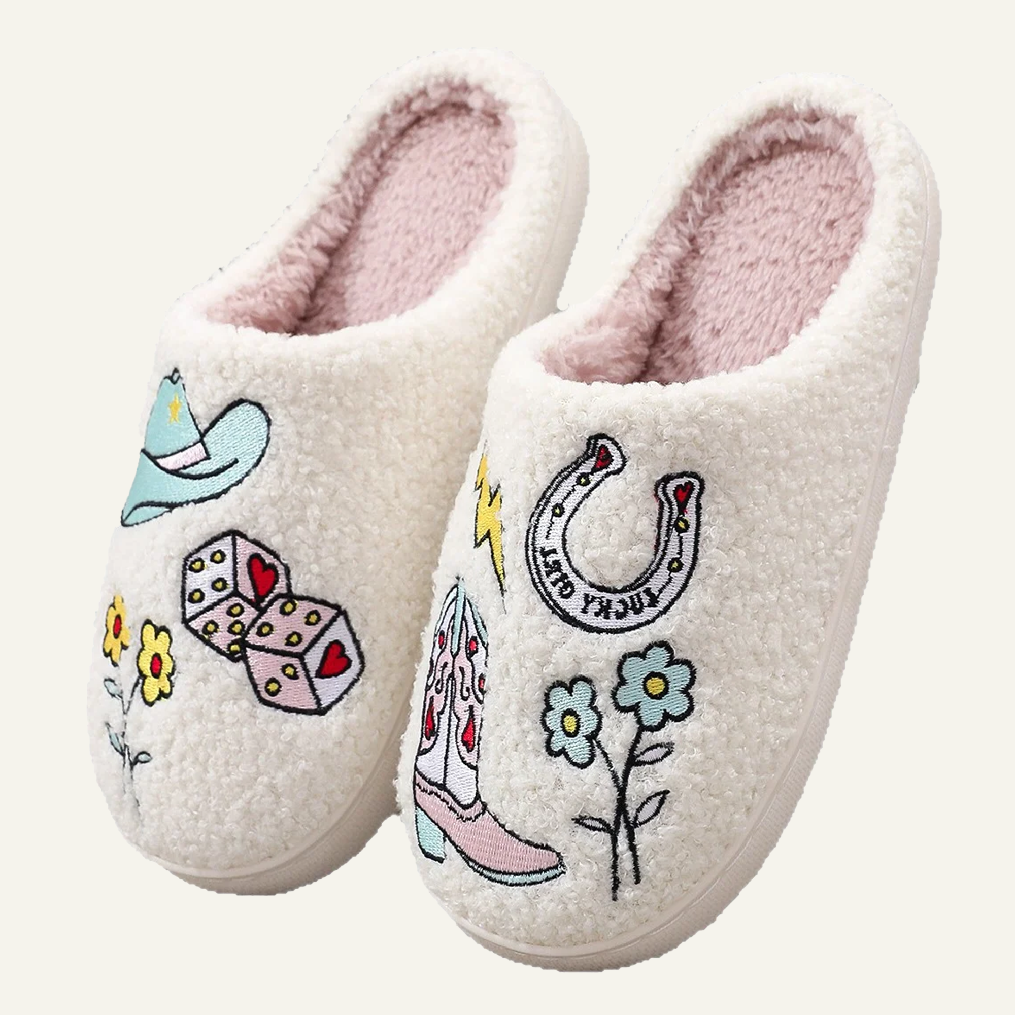 Plush Comfy Warm Slip-On Western Boots Slippers