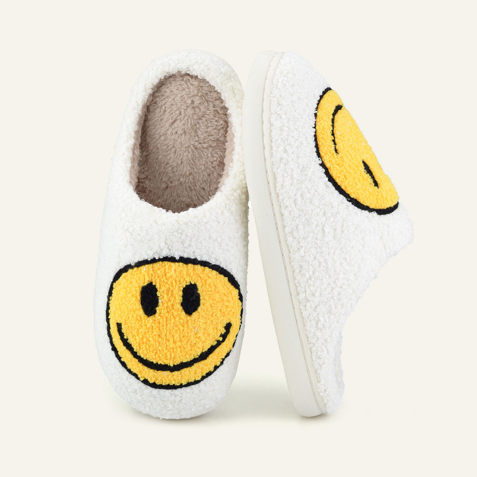 Soft Plush Comfy Cute Smile Face Slippers