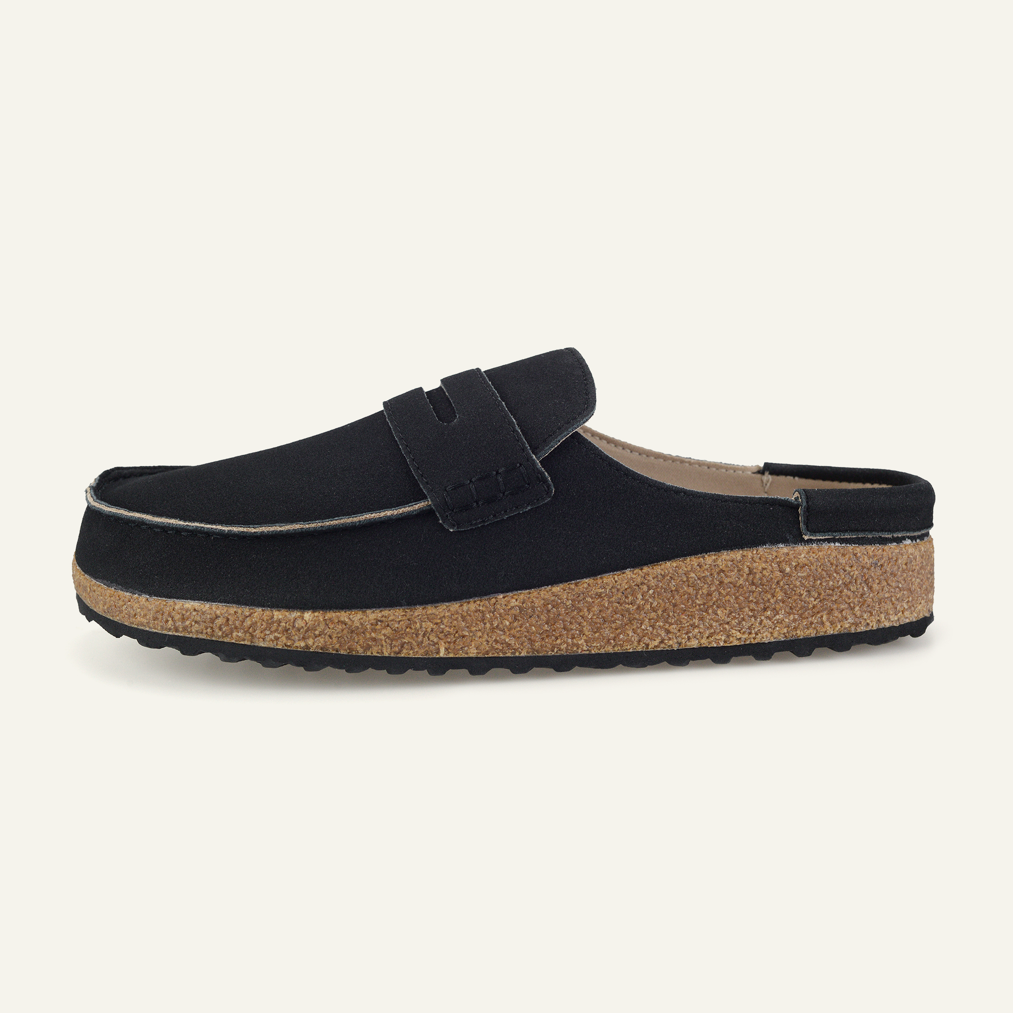 BERANMEY Cork Mules for Women with Memory Foam Slip-on Cork Sole