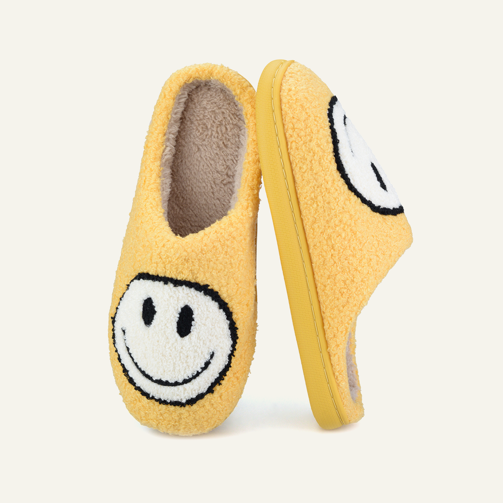 Soft Plush Comfy Cute Smile Face Slippers