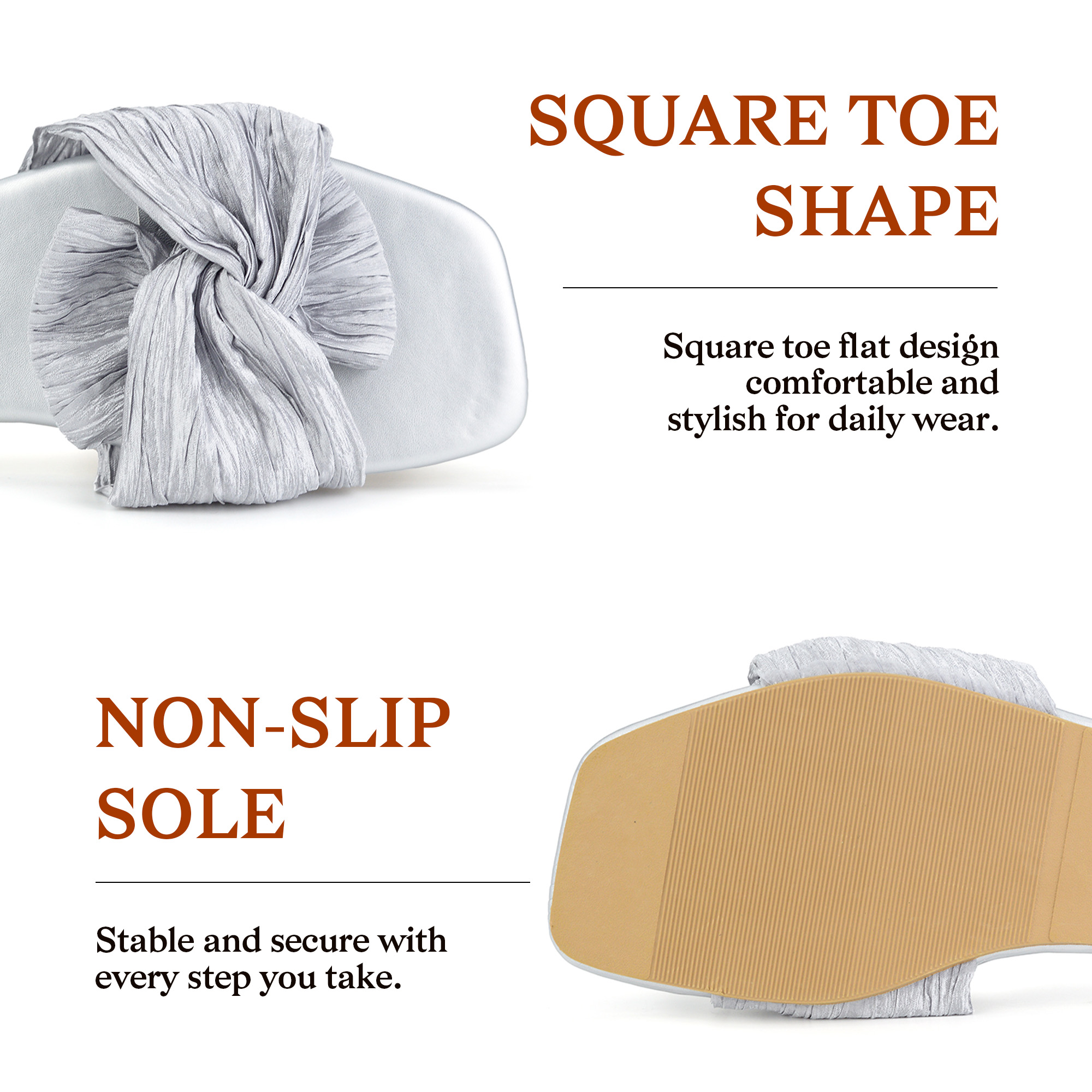 Women's Bow Slide Sandals