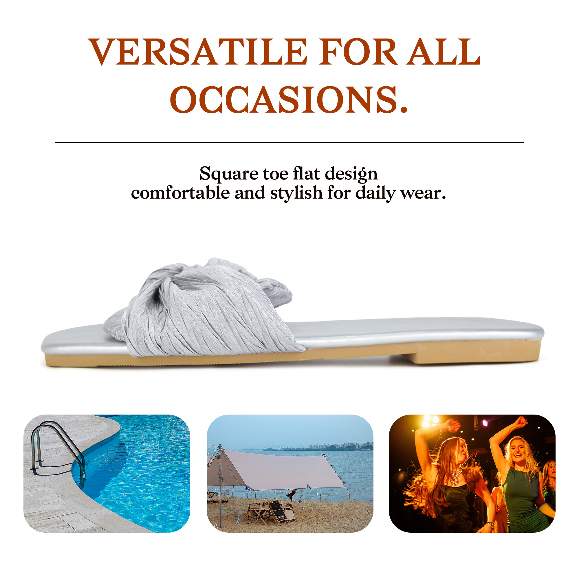 Women's Bow Slide Sandals