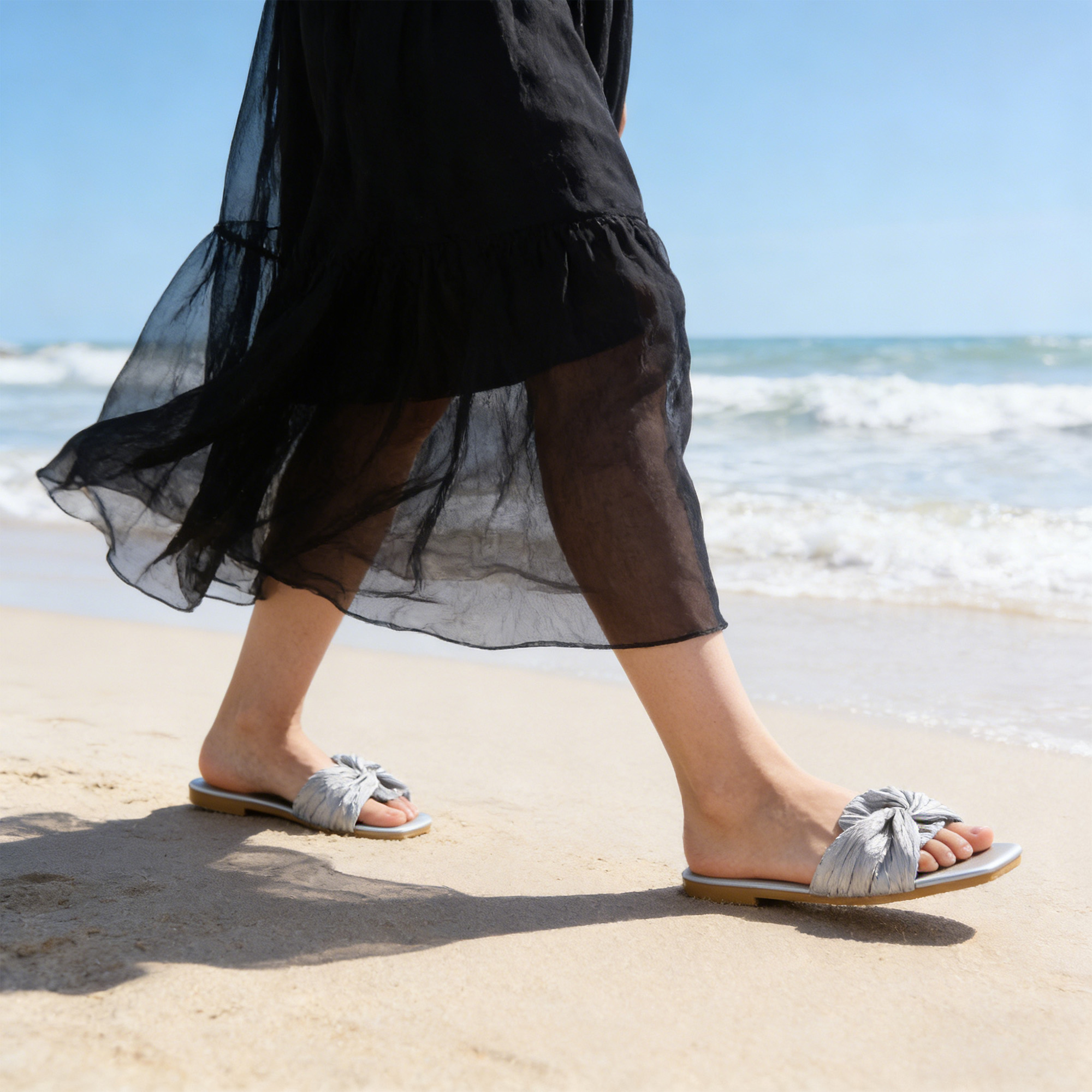 Women's Bow Slide Sandals