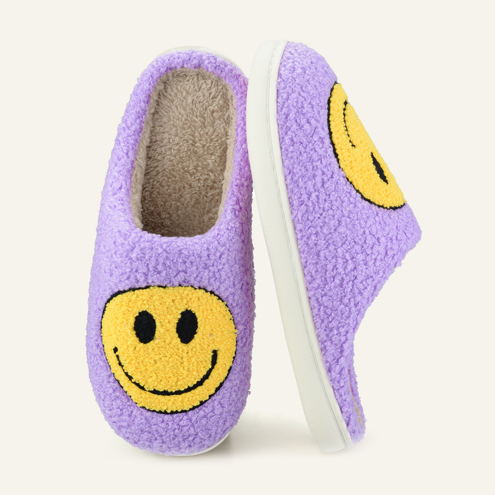 Soft Plush Comfy Cute Smile Face Slippers