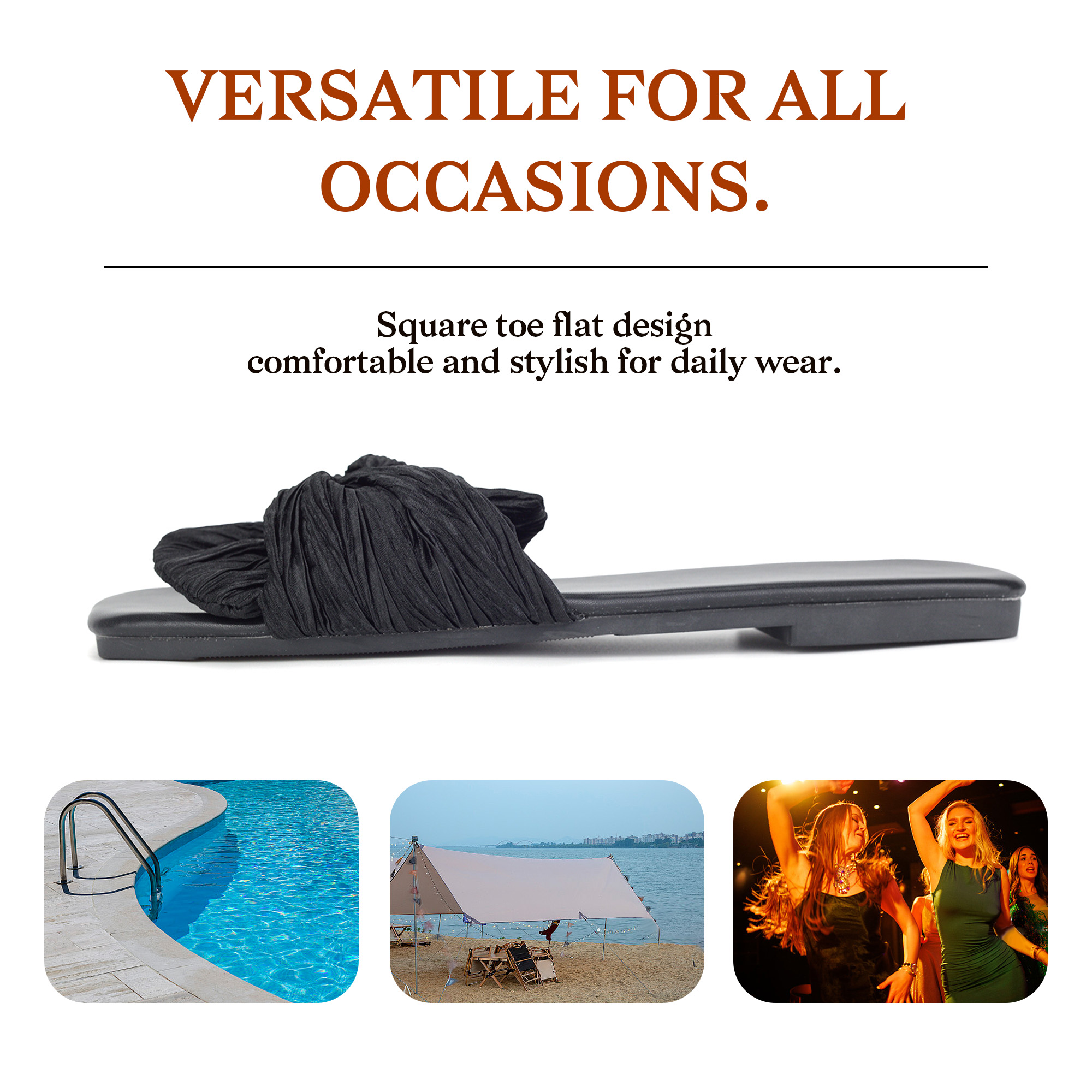 Women's Bow Slide Sandals