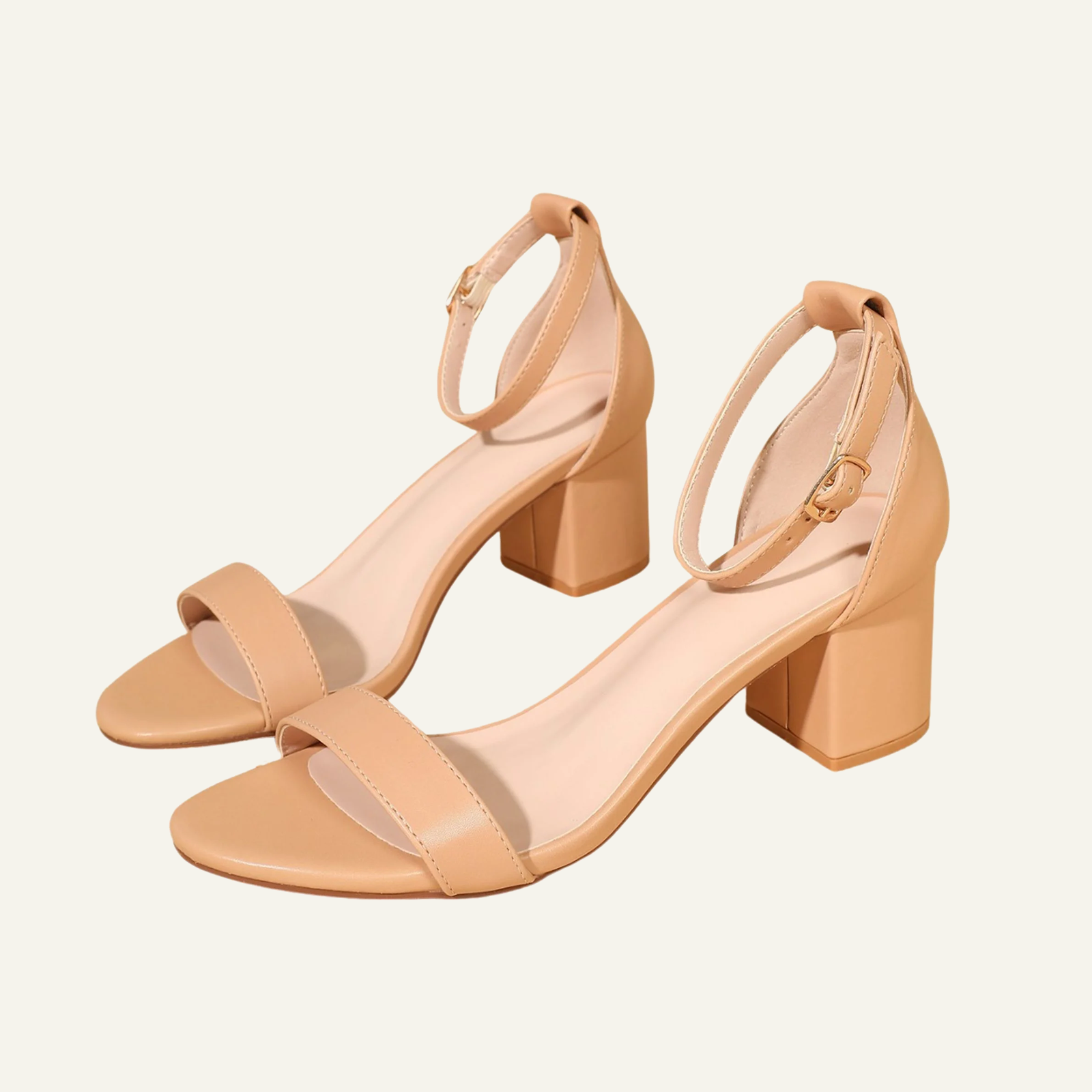 Women's Open Toe Ankle Strap Sandals Chunky Block Heels