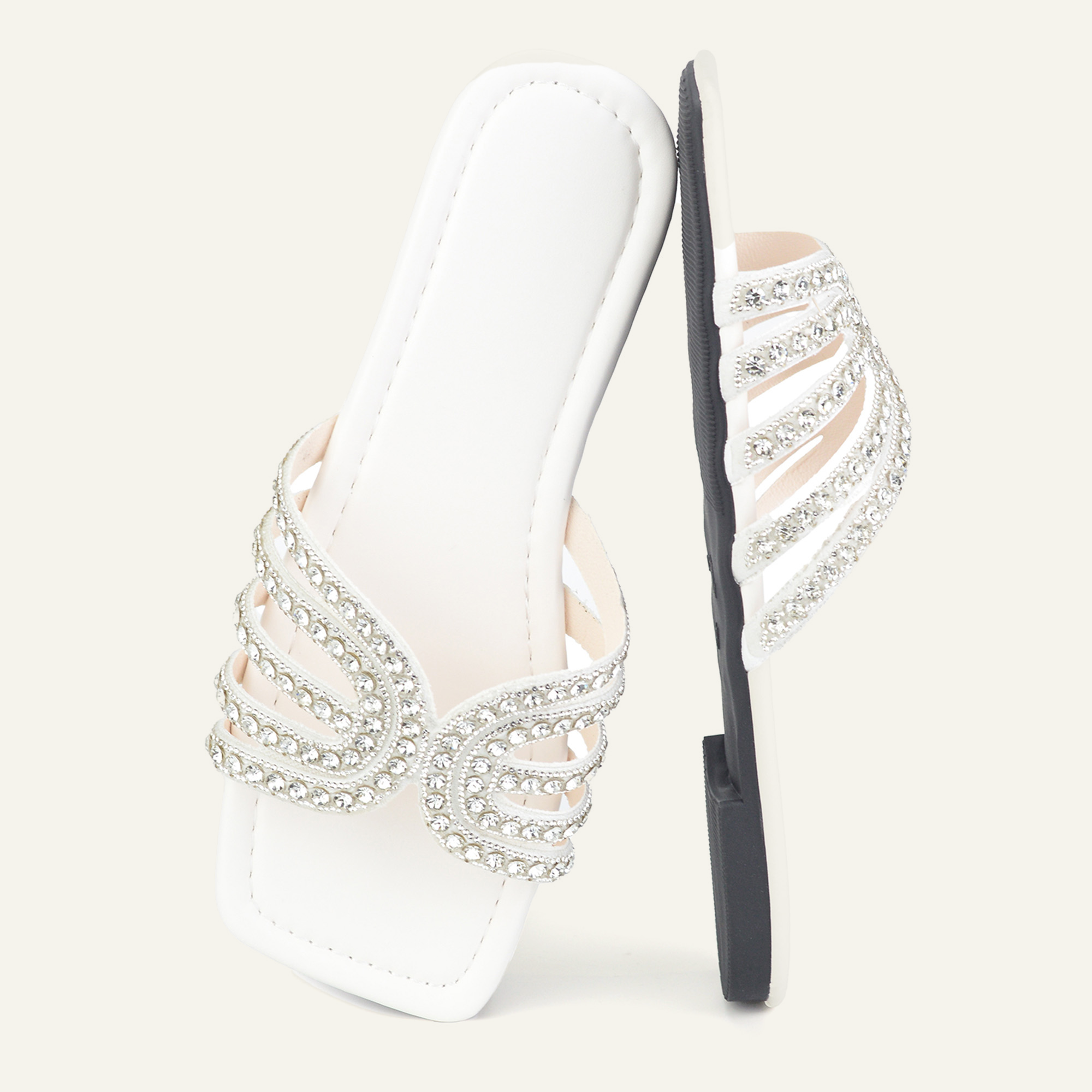 BERANMEY Women's Square Toe Sandals Wide Width