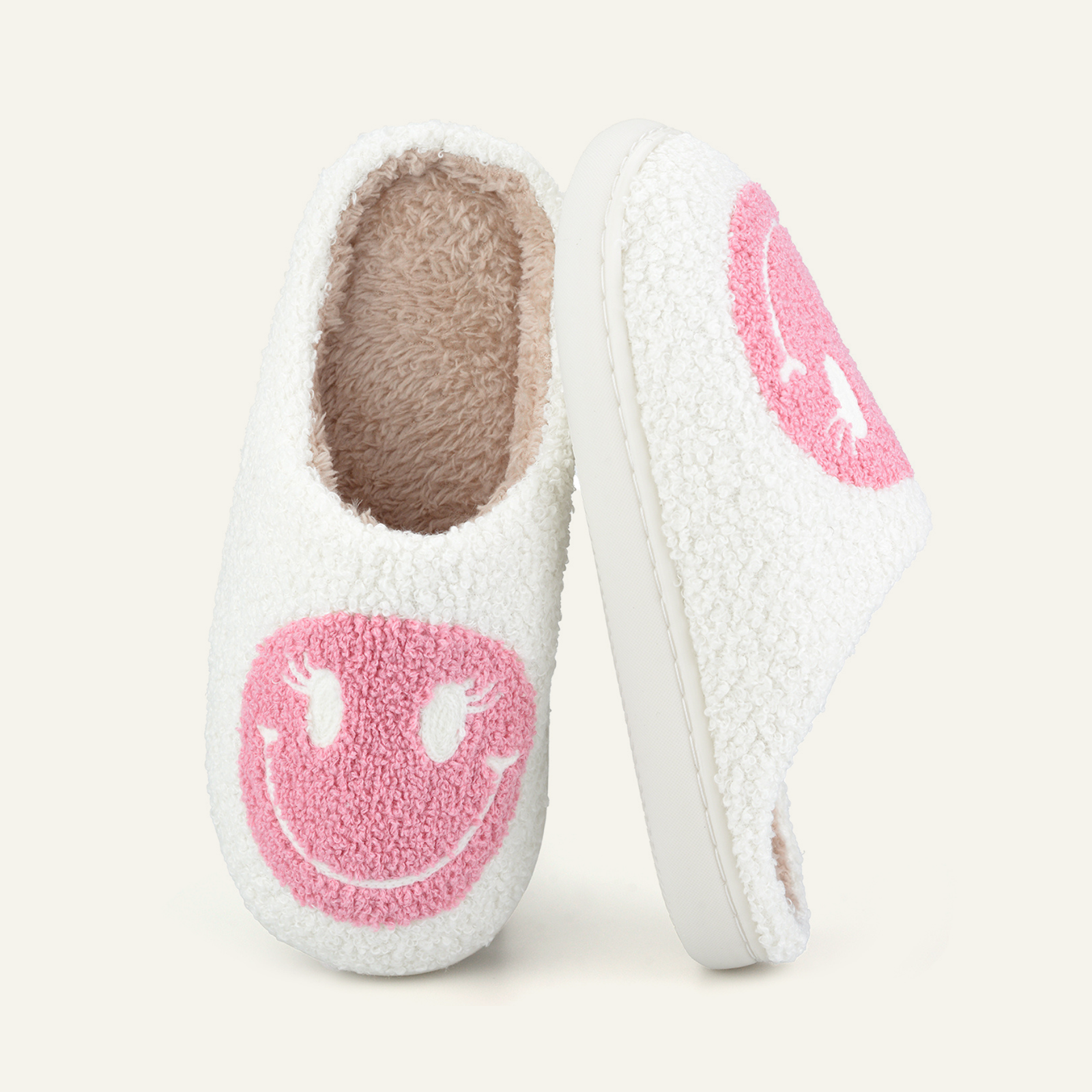 Soft Plush Comfy Cute Smile Face Slippers