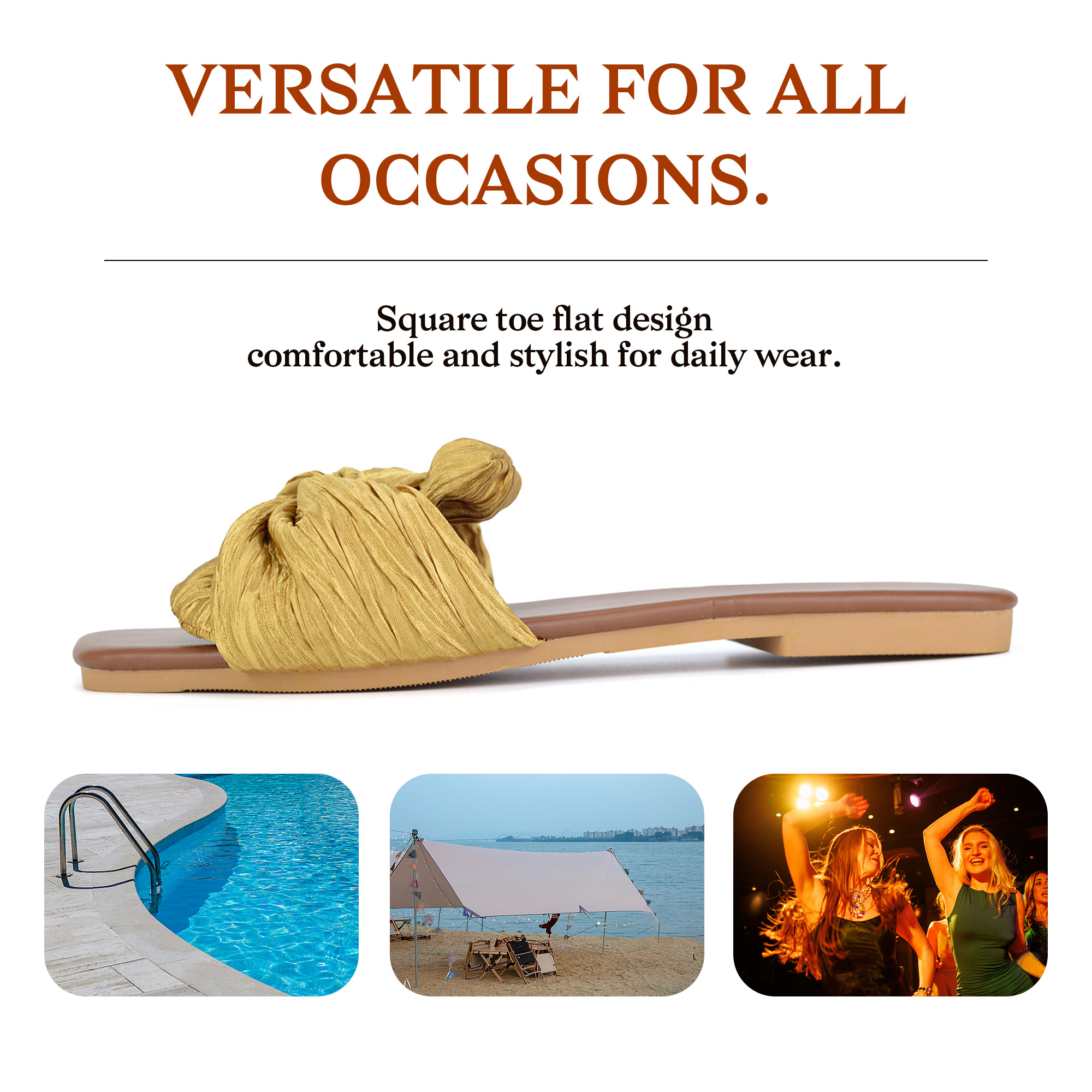 Women's Bow Slide Sandals