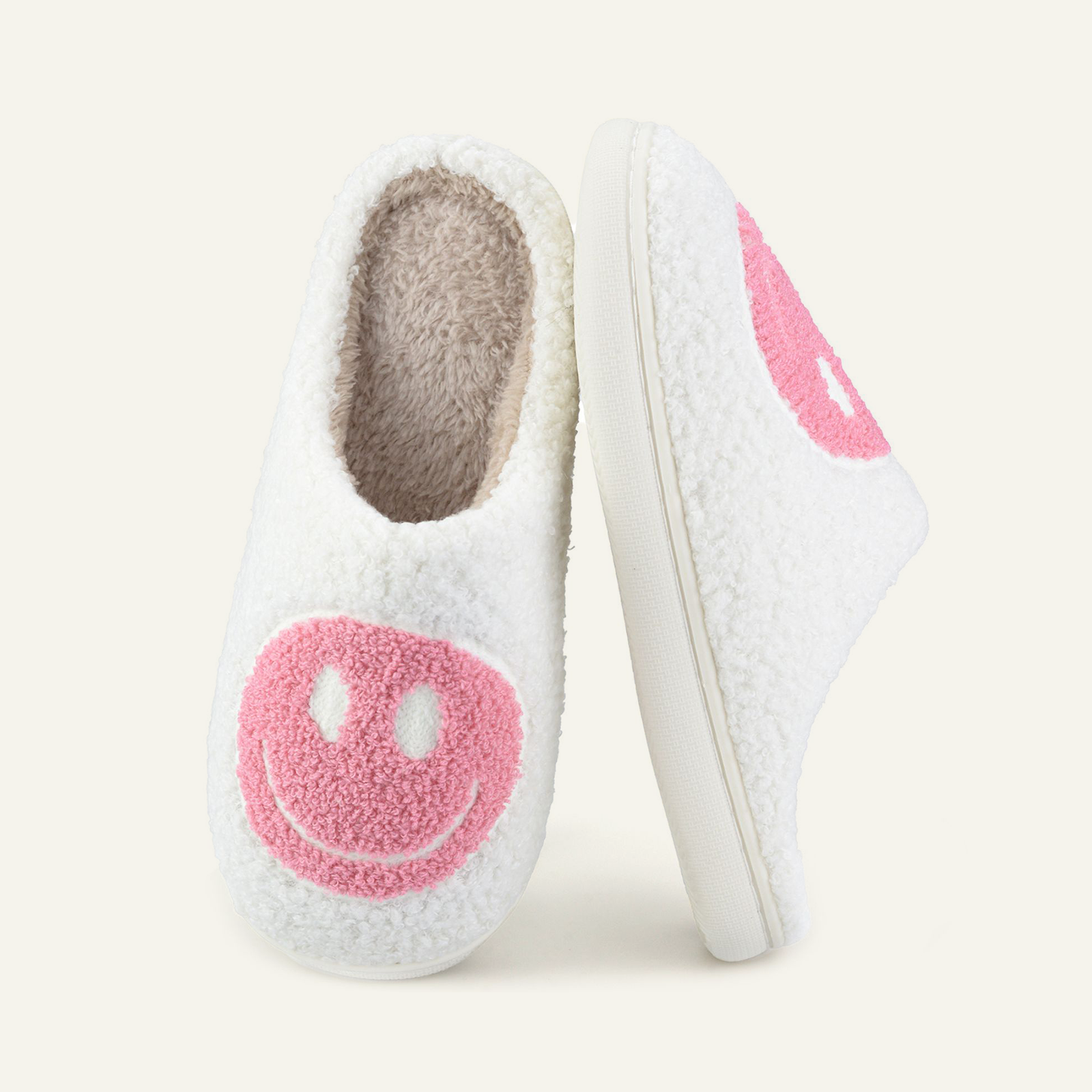 Soft Plush Comfy Cute Smile Face Slippers