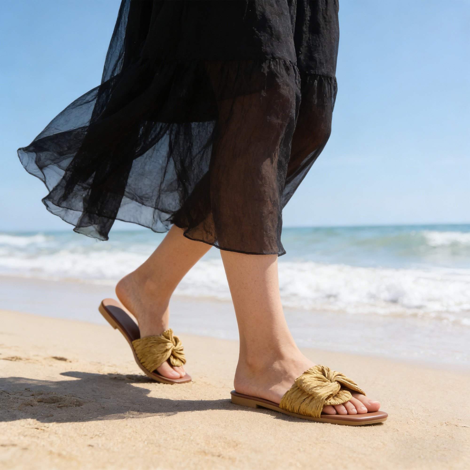 Women's Bow Slide Sandals
