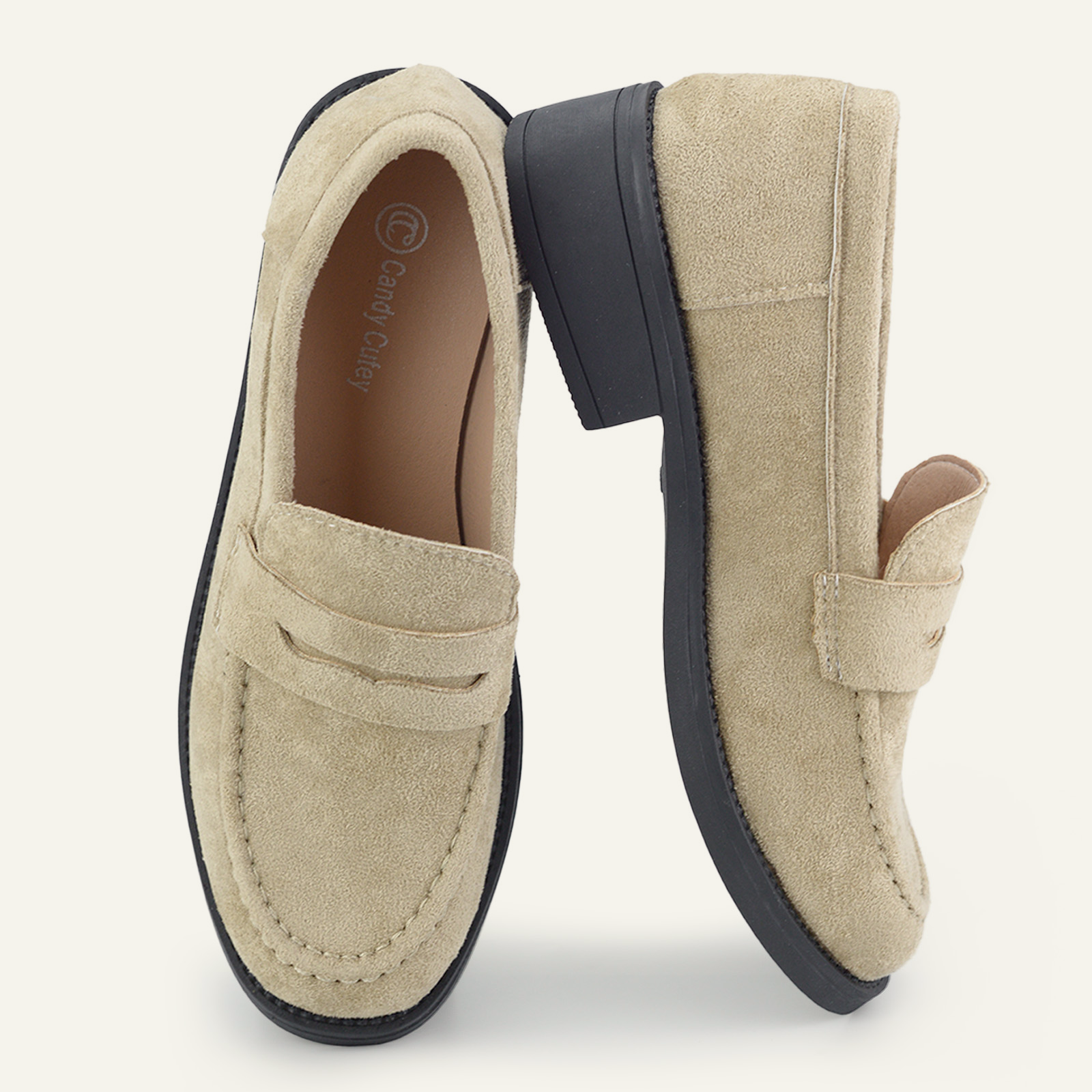 BERANMEY Loafers for Women Platform Slip-On