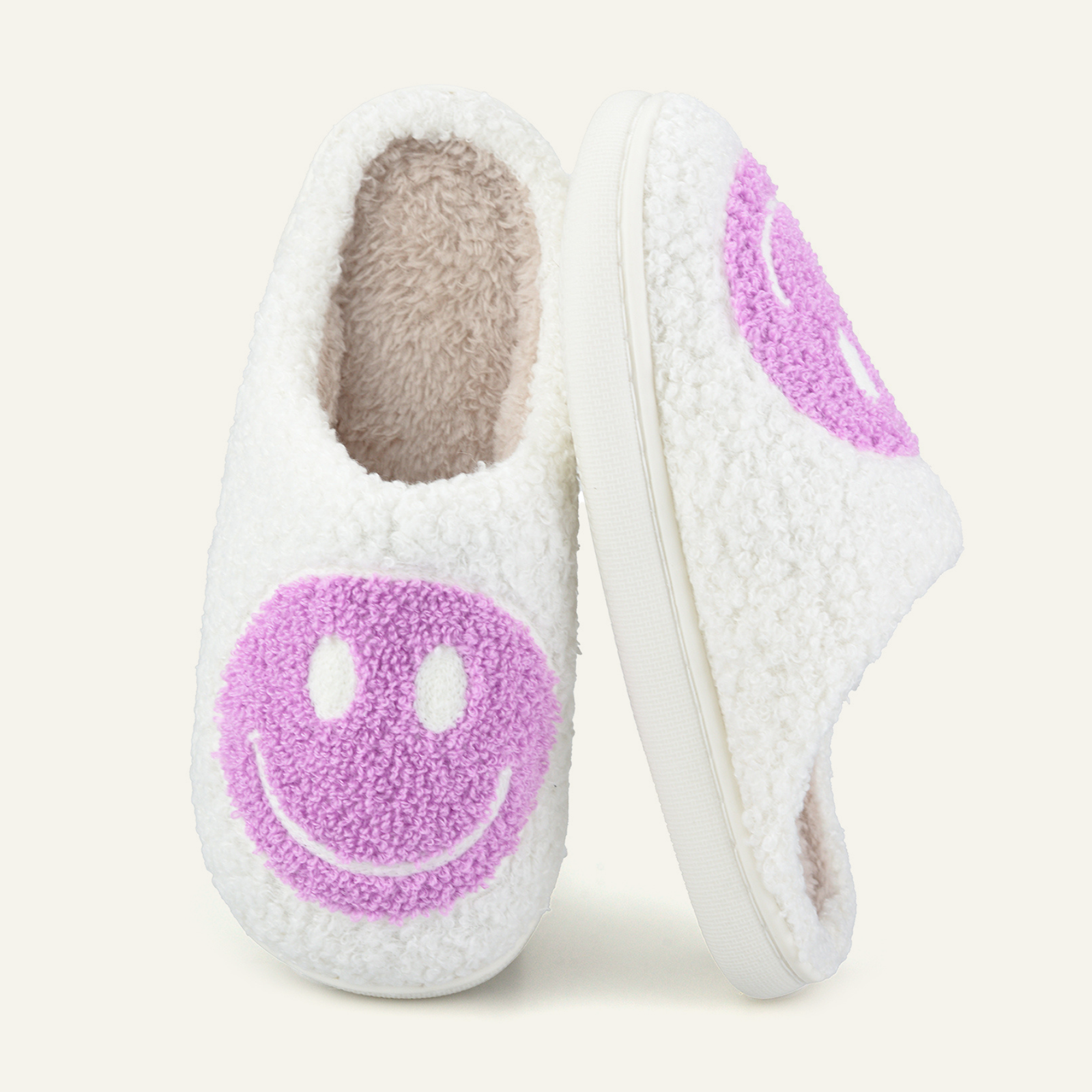 Soft Plush Comfy Cute Smile Face Slippers