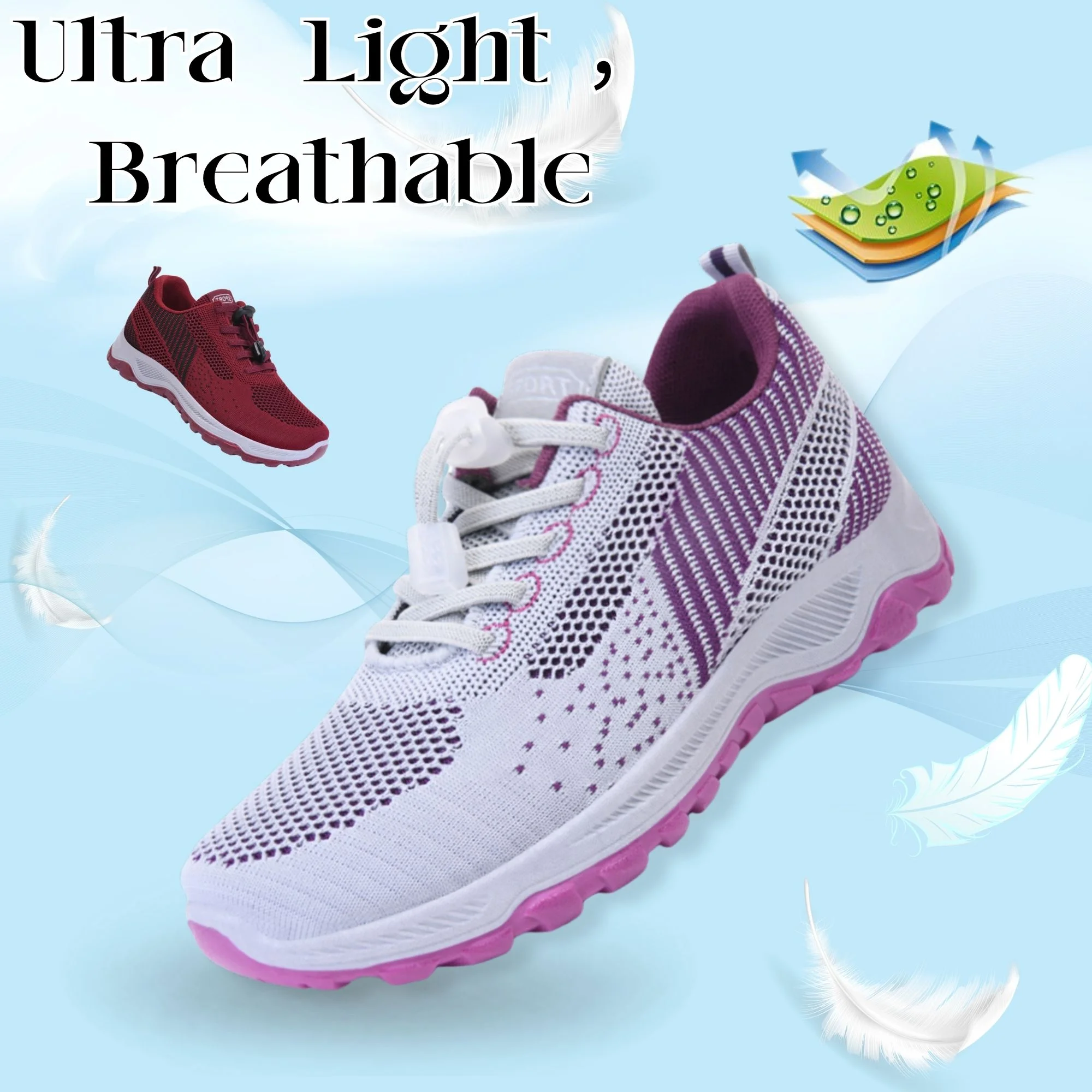  Women's Running Shoes Lightweight Breathable