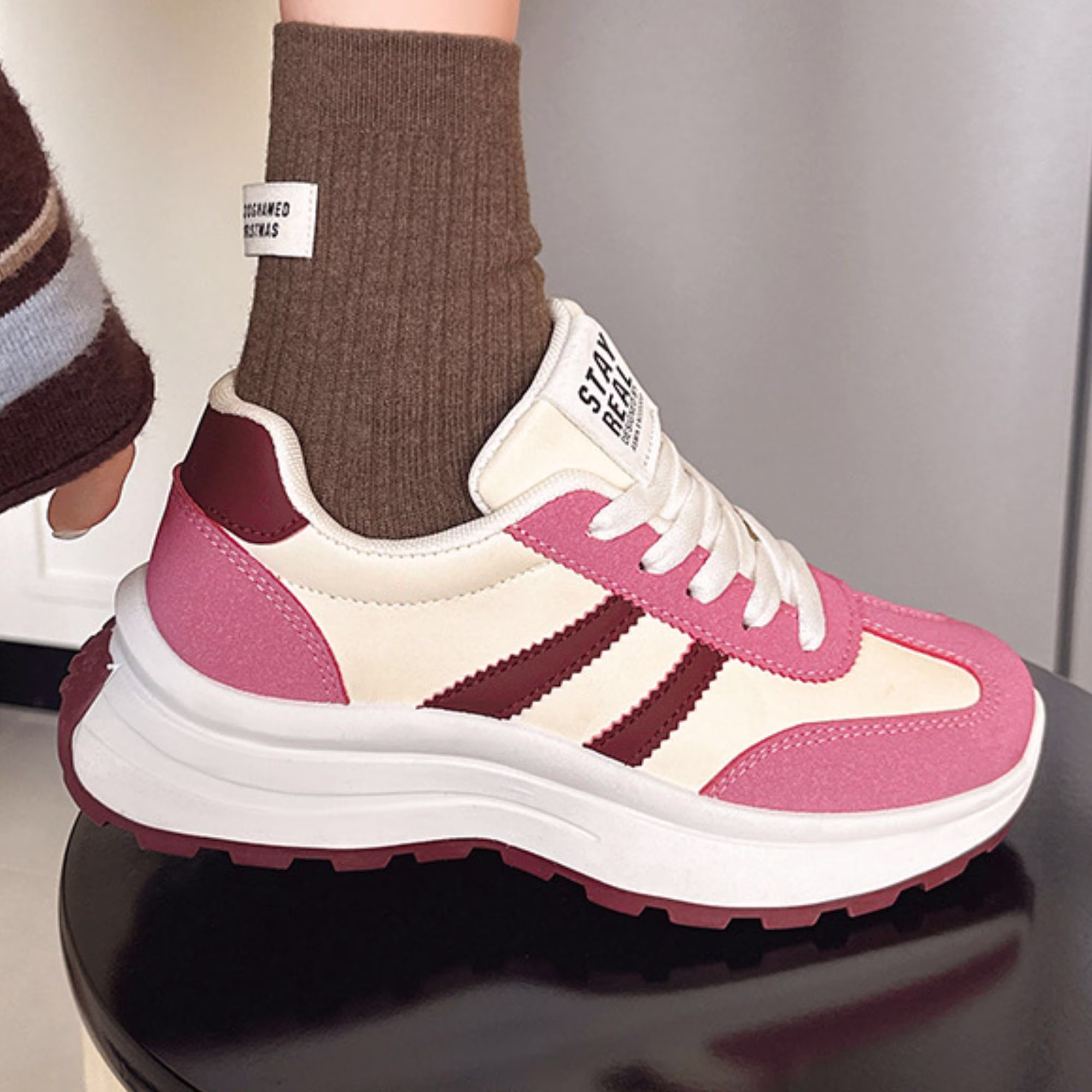 Women's Chunky Platform Retro Fashion Sneakers