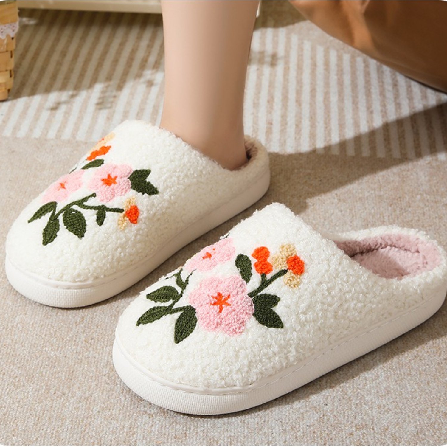 Cute Cartoon Flower Slippers for Women