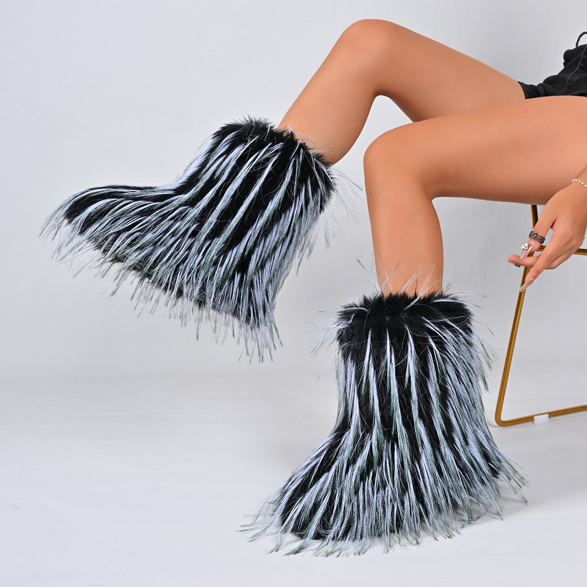 Furry Faux Fur Boots for Women