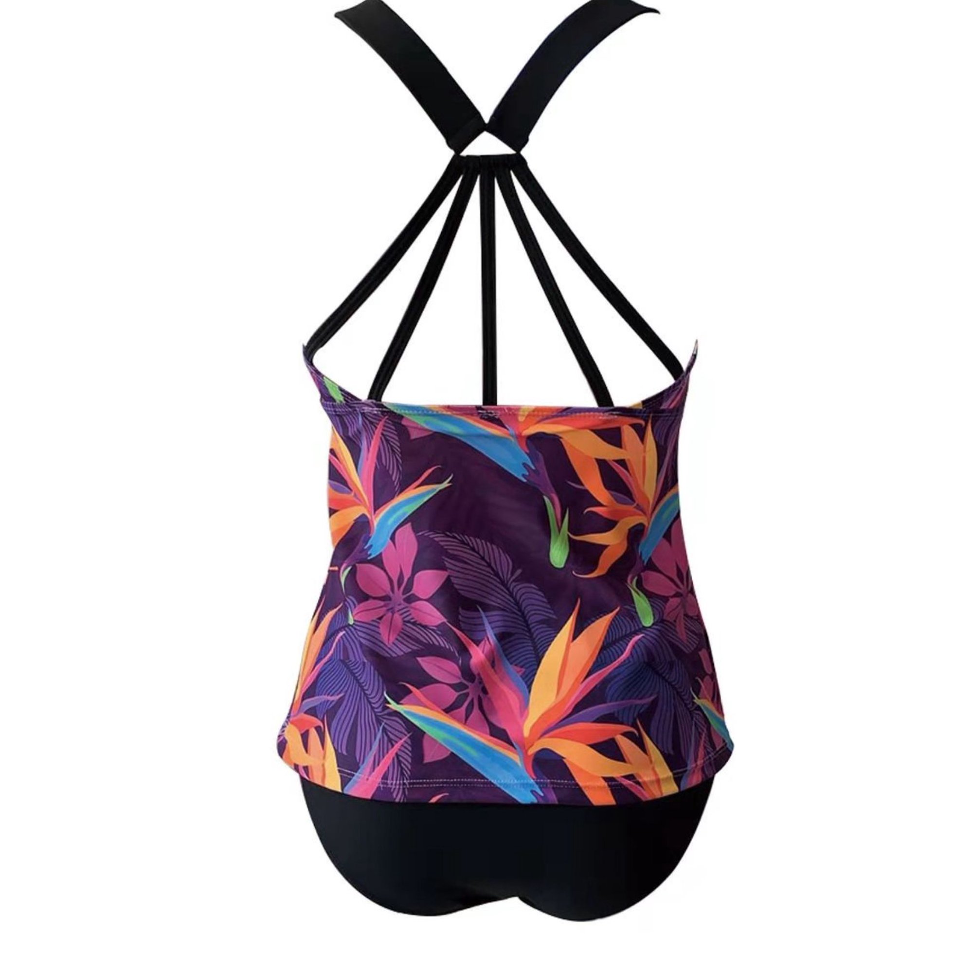 Floral Print Two Piece Tankini Swimsuits for Women 