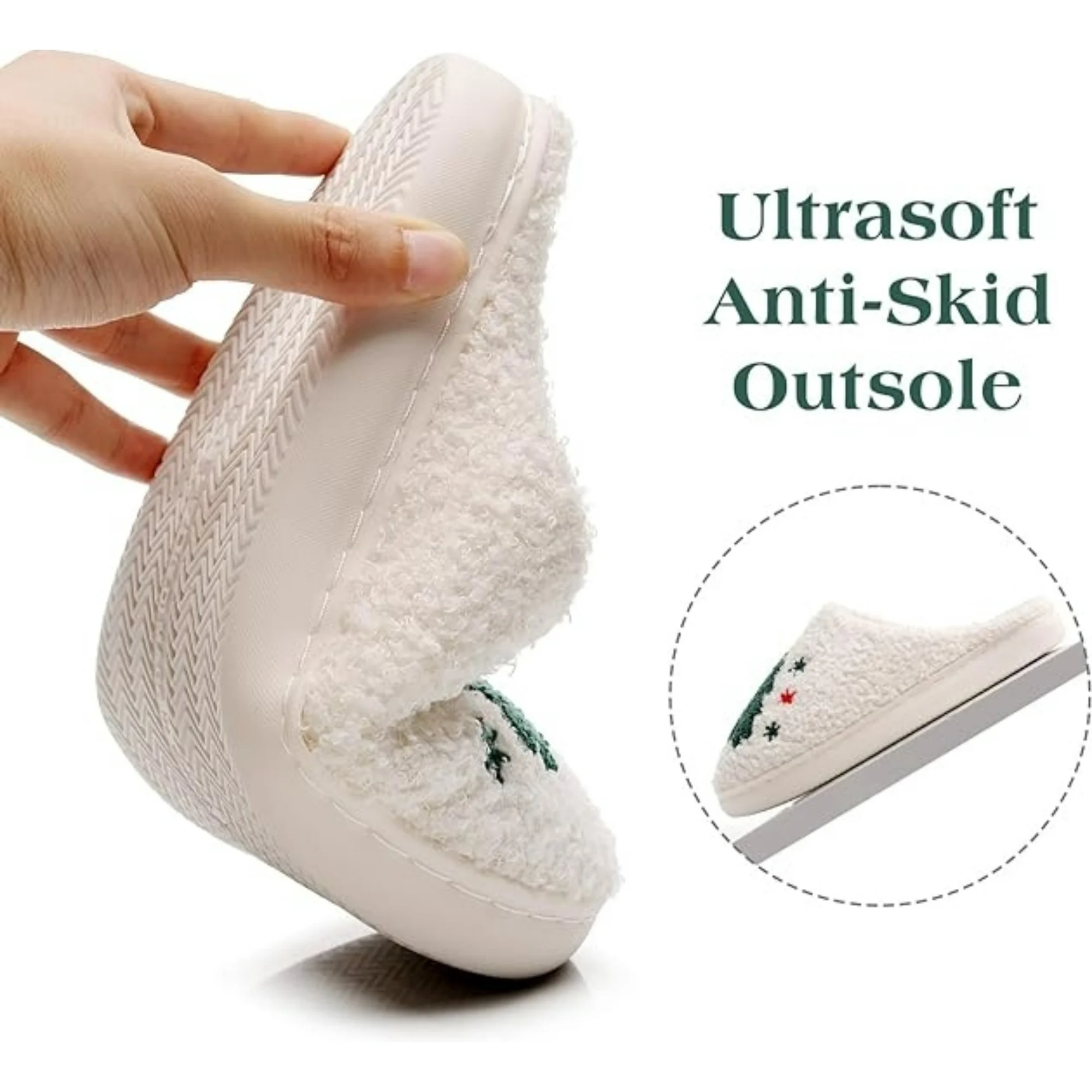  Christmas Reindeer Slippers  Plush Warm