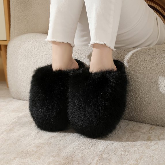 Fuzzy Slippers for Womens Closed Toe Womens Slippers Ultra Fluffy Plush Warm House Slippers for Women