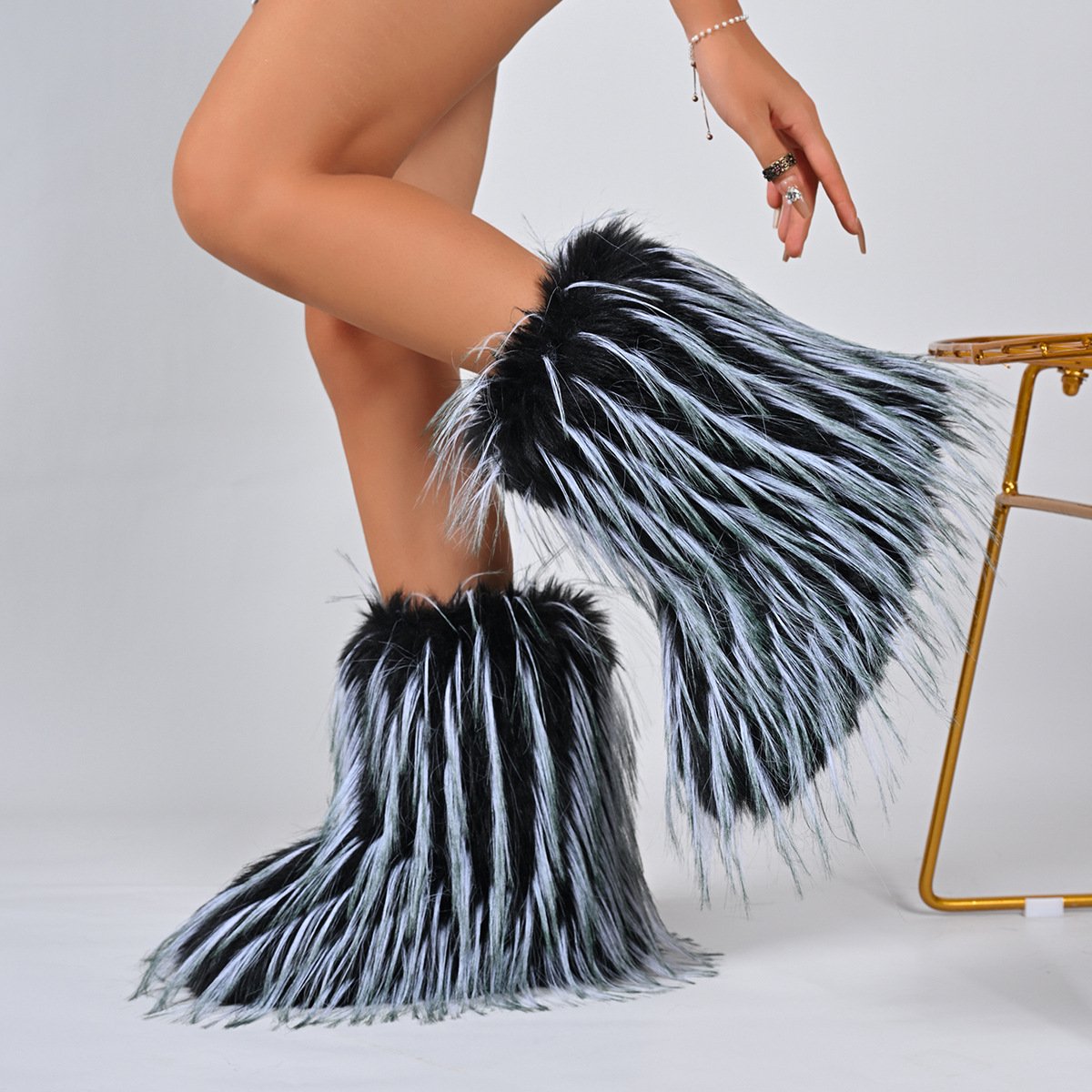  Furry Faux Fur Boots for Women
