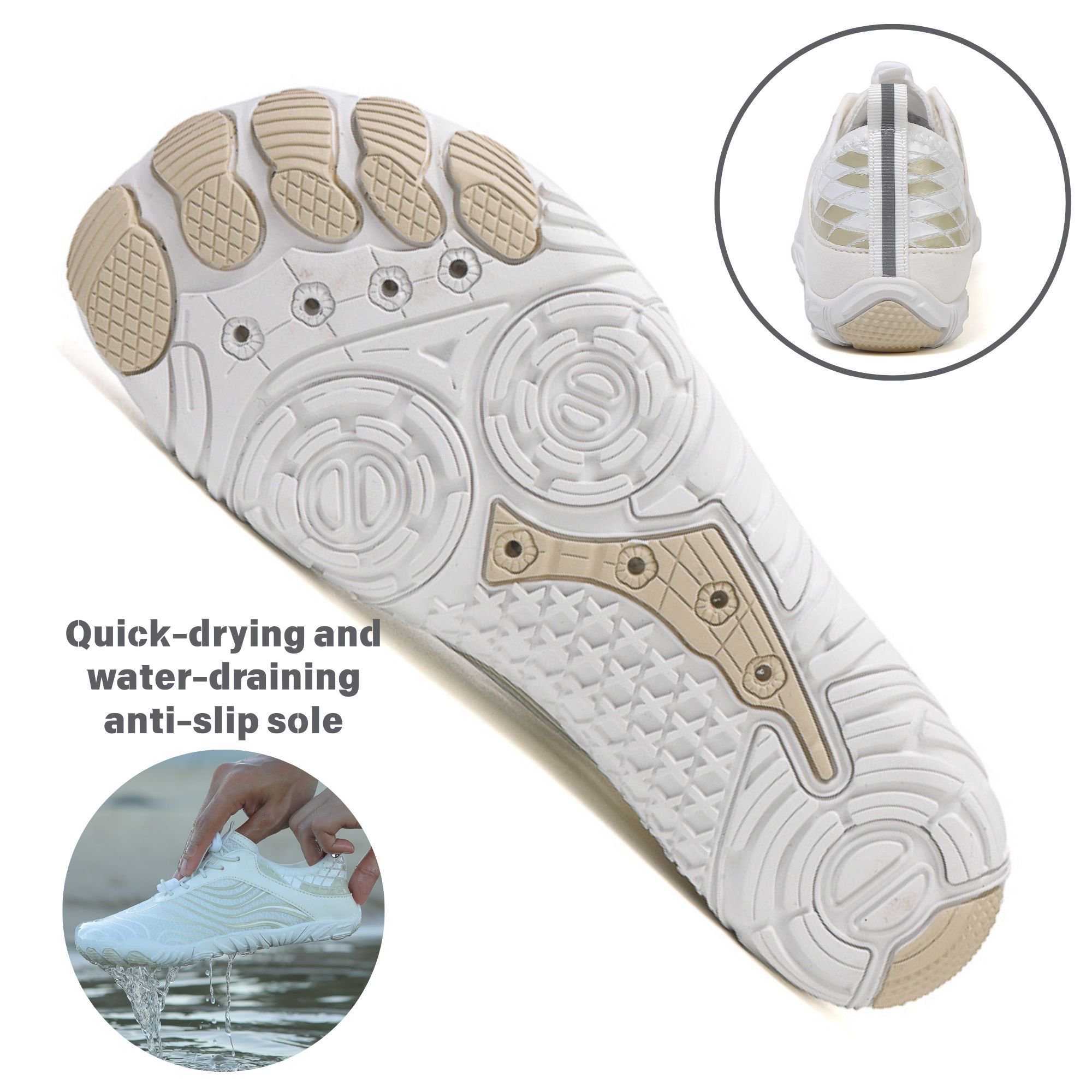 Skin-Feel Wide Toe Box Quick Dry Barefoot Socks for Women Men