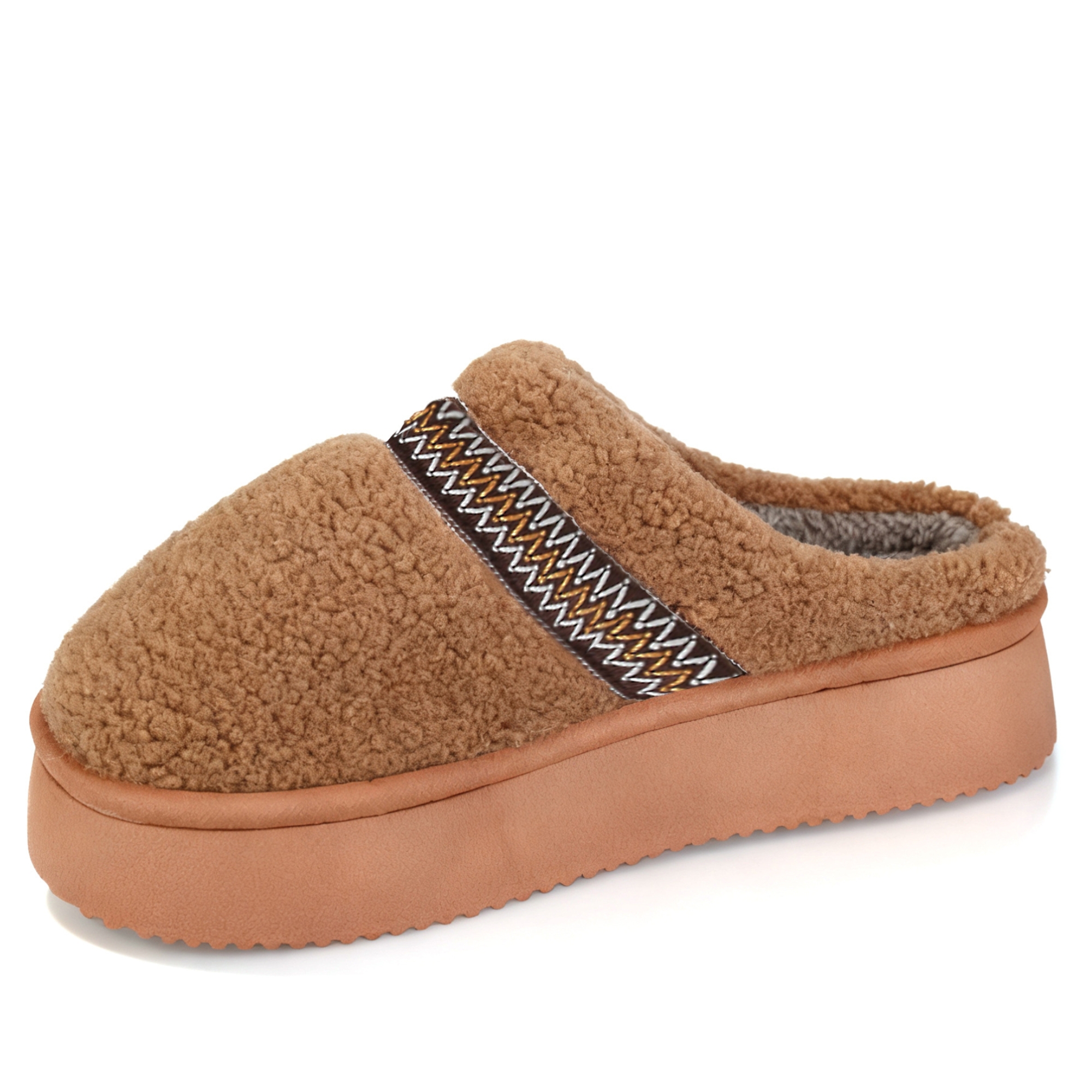 Women's Platform Slippers with Polar Fleece