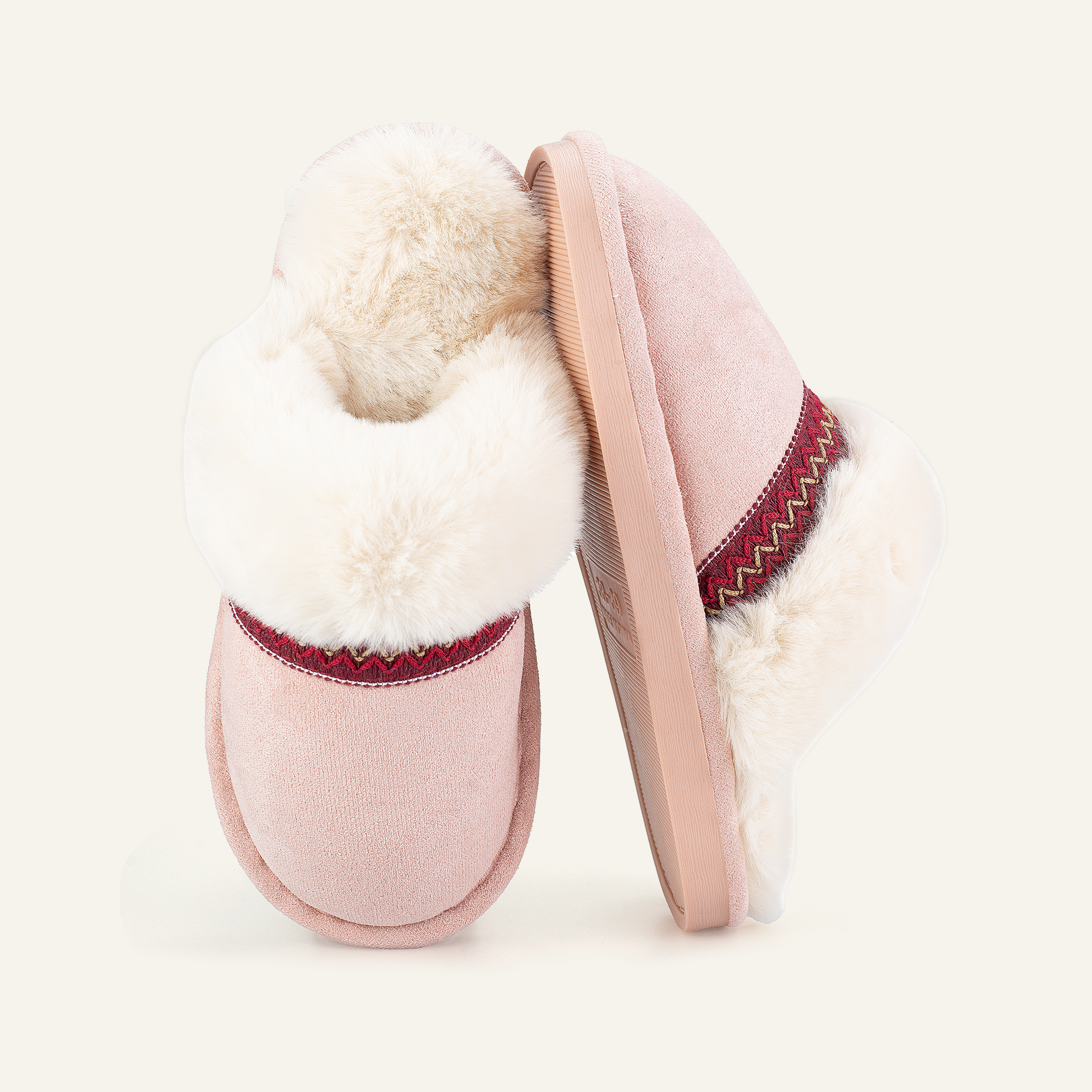  Memory Foam Fuzzy Faux Fur House Slippers