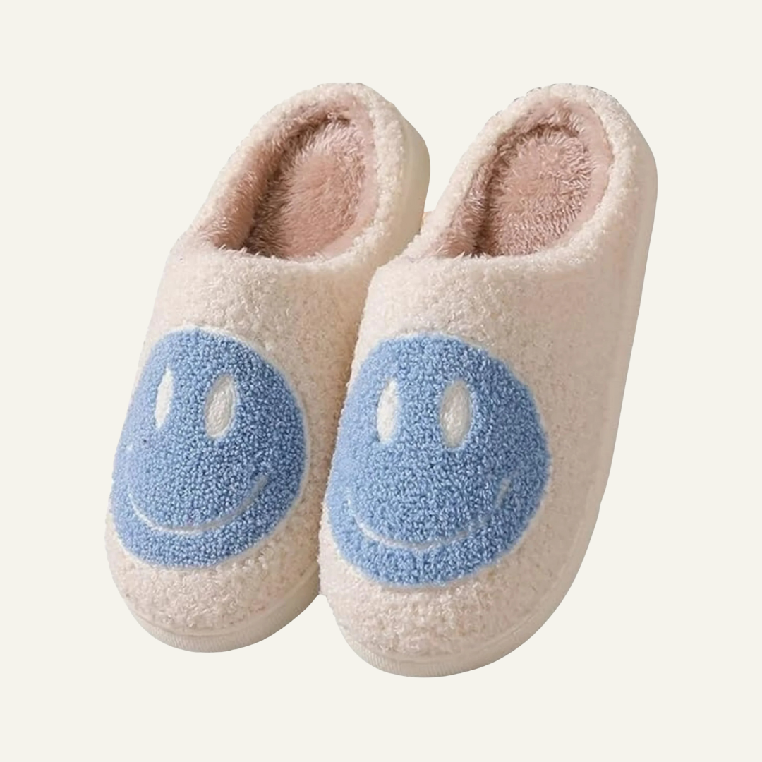 Soft Plush Comfy Cute Smile Face Slippers