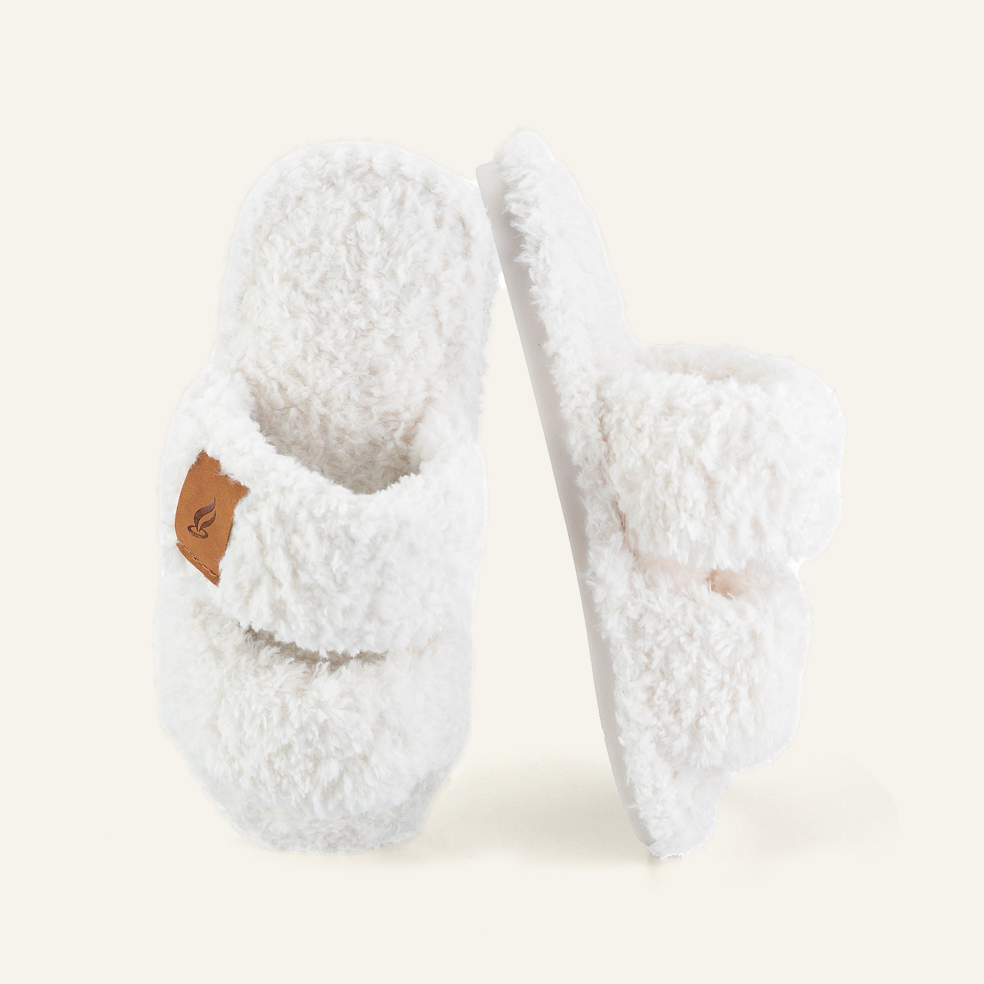  Womens Fuzzy Open Toe Slippers Faux Fur Slippers