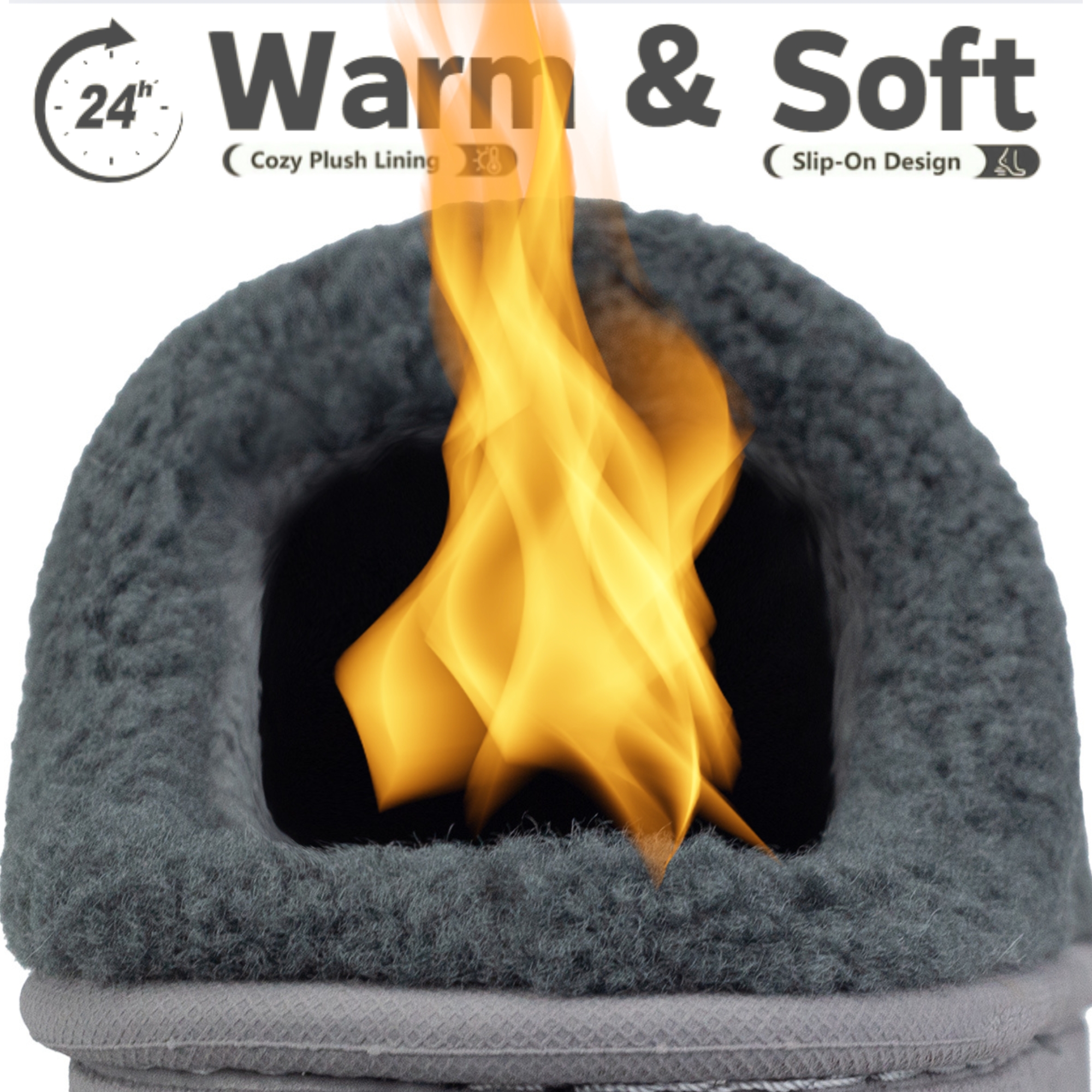 Women's Platform Slippers with Polar Fleece