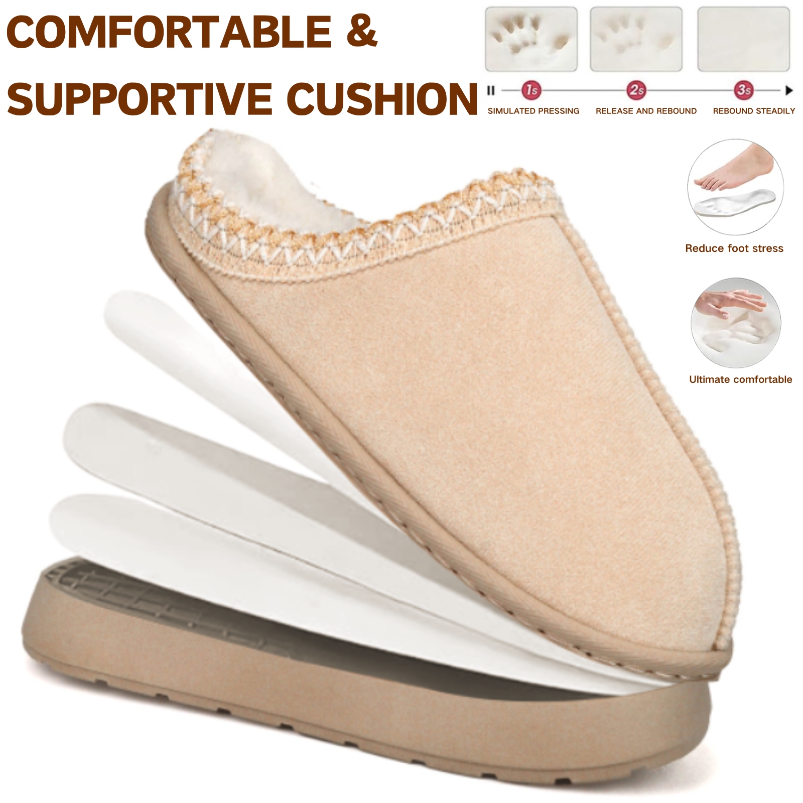 Cozy Platform Fuzzy Slippers 