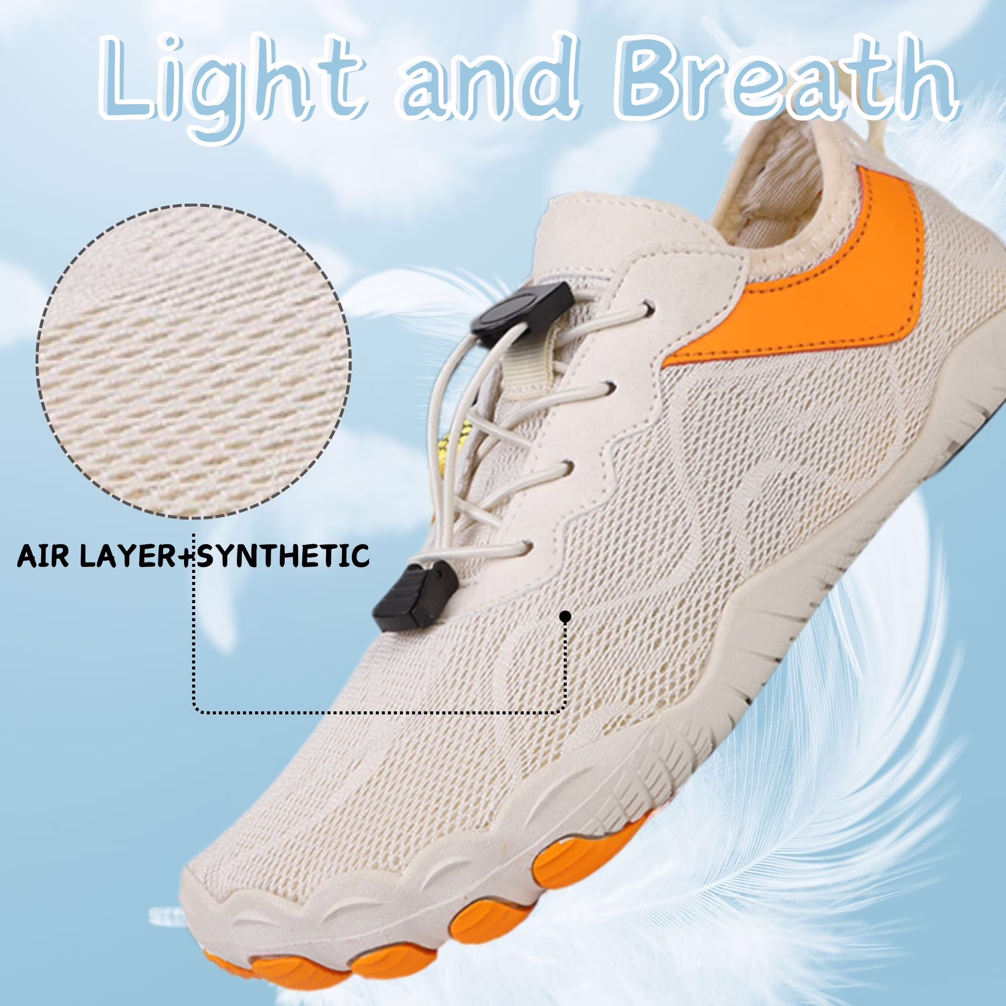 Women's Lightweight Sport Barefoot Shoes for Swim Beach