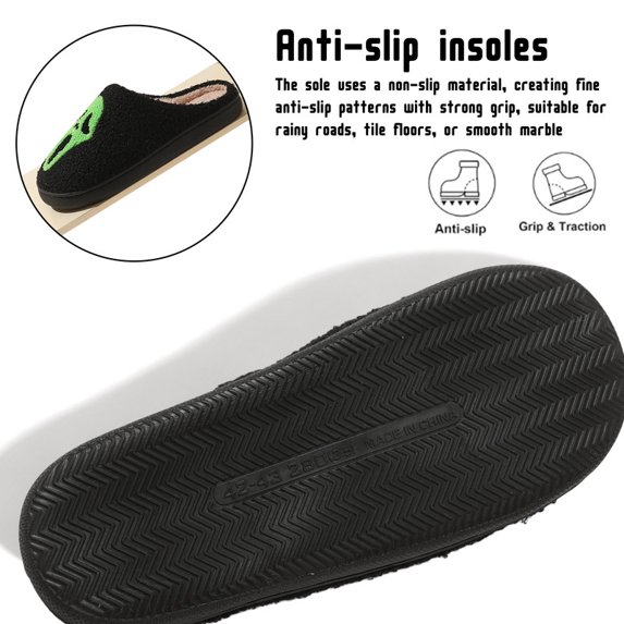 Halloween Slippers for Women and men WhiteFace