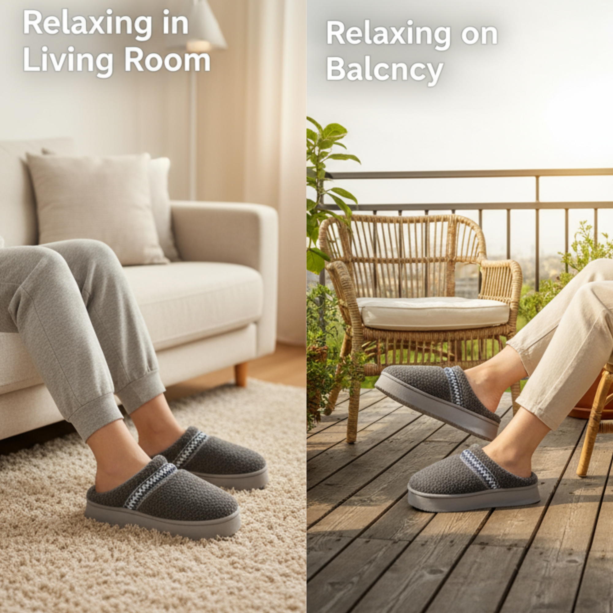 Women's Platform Slippers with Polar Fleece