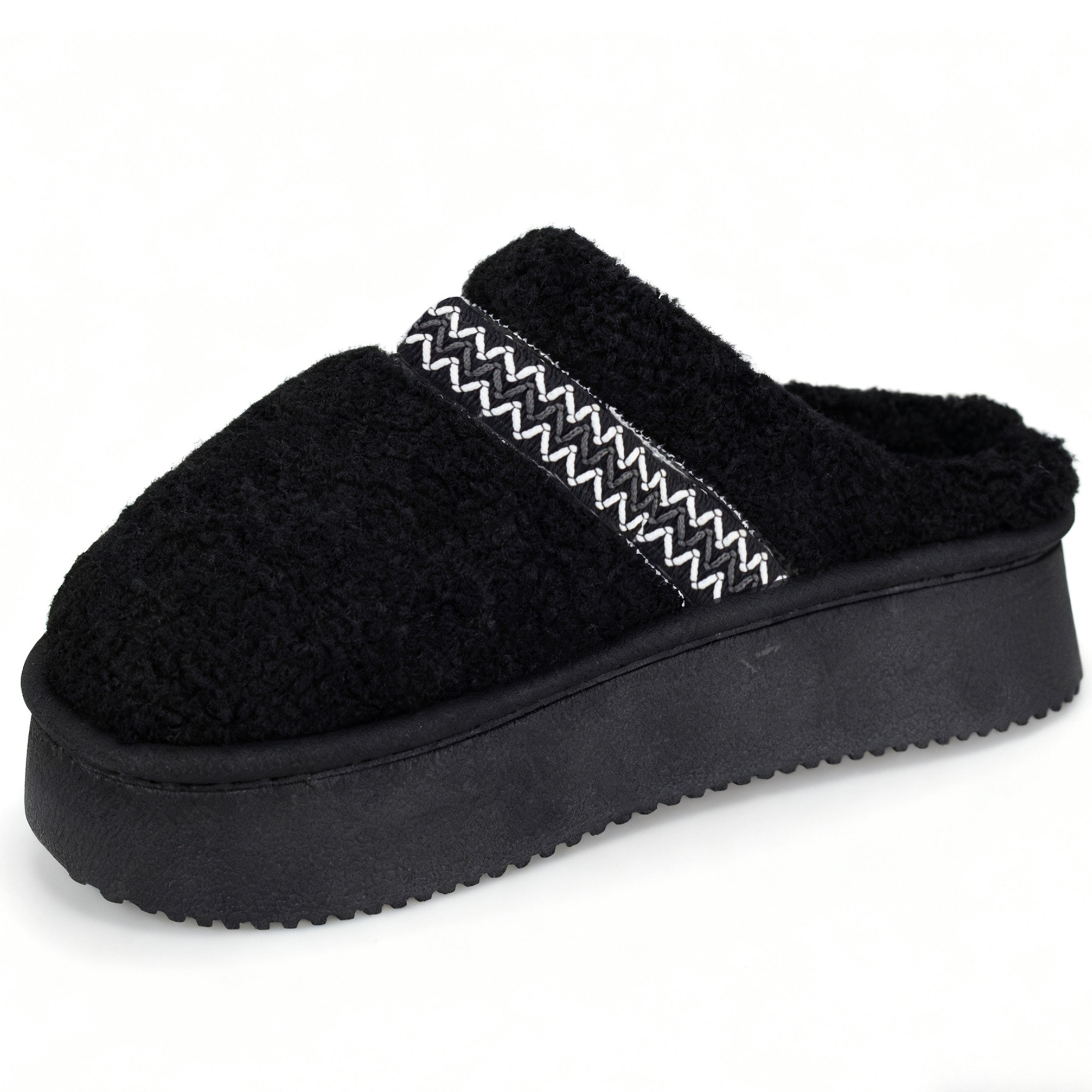 Women's Platform Slippers with Polar Fleece
