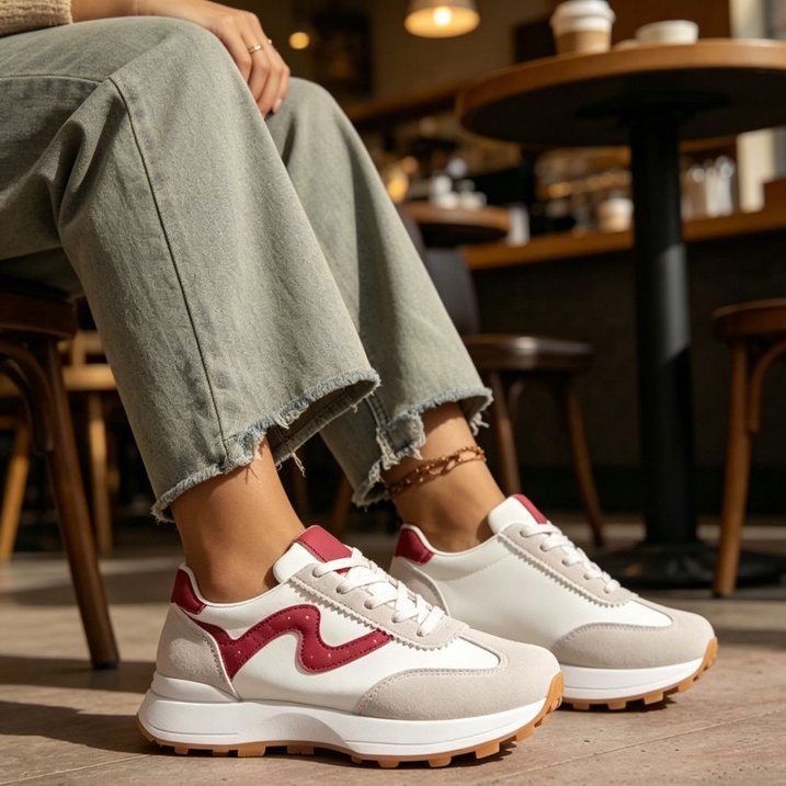 Lightweight Non-Slip Platform Sneakers for Women