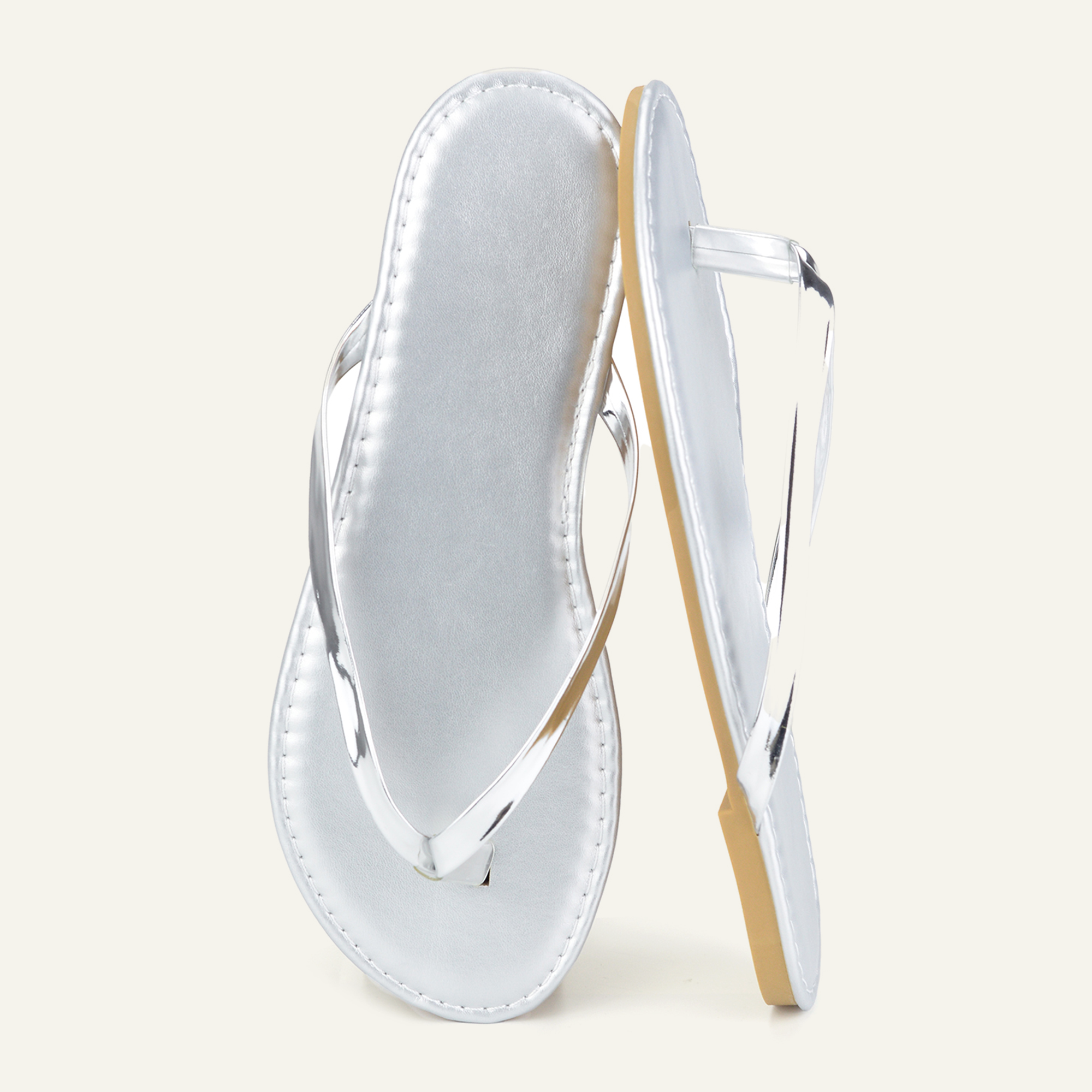 BERANMEY Women's Wide Width Flip Flops - Comfortable Slip-On Sandals