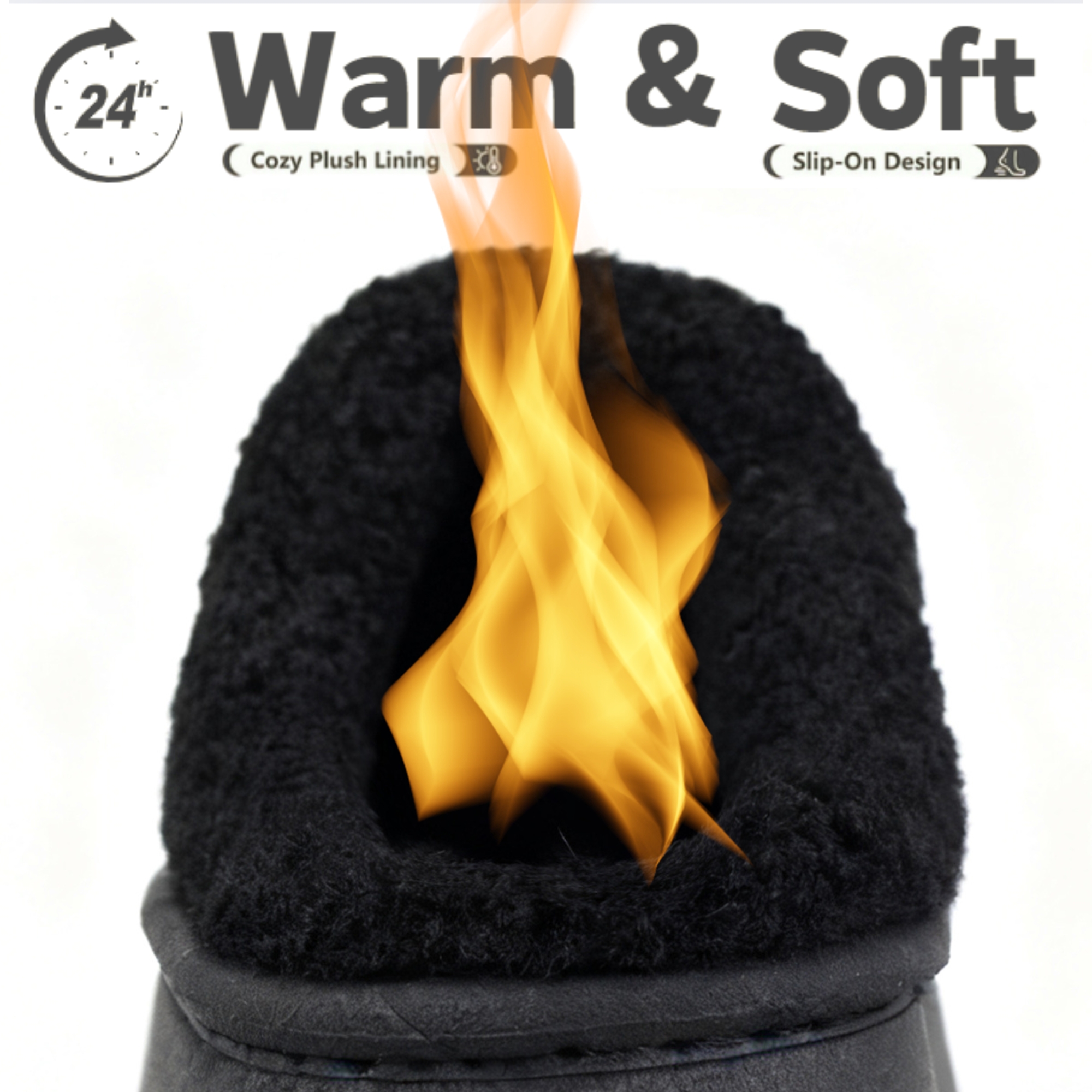 Women's Platform Slippers with Polar Fleece