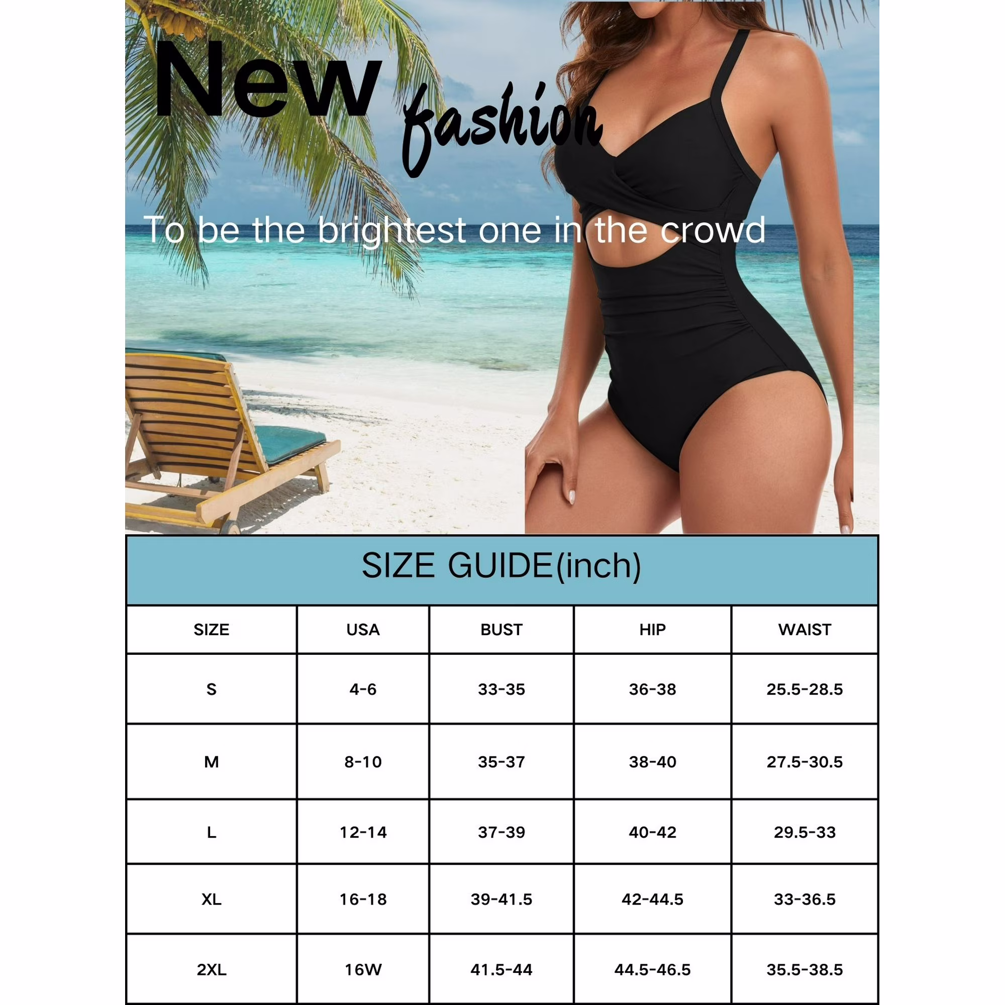 Sexy Tummy Control One Piece Swimsuit for Women 