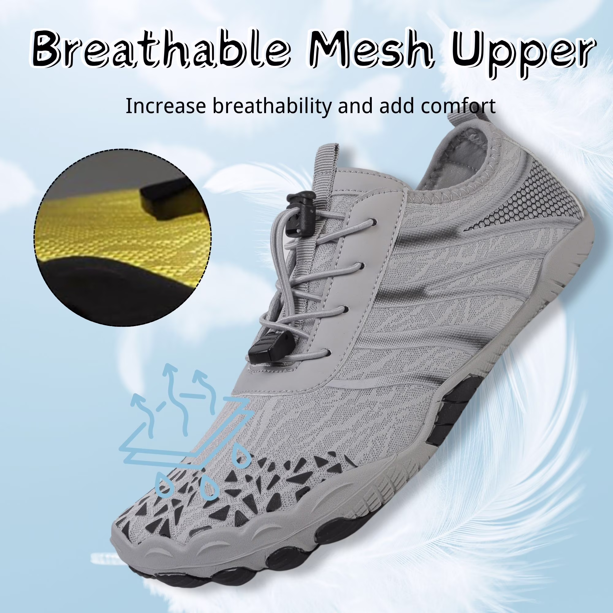 Women's Lightweight Sport Barefoot Shoes for Swim Beach