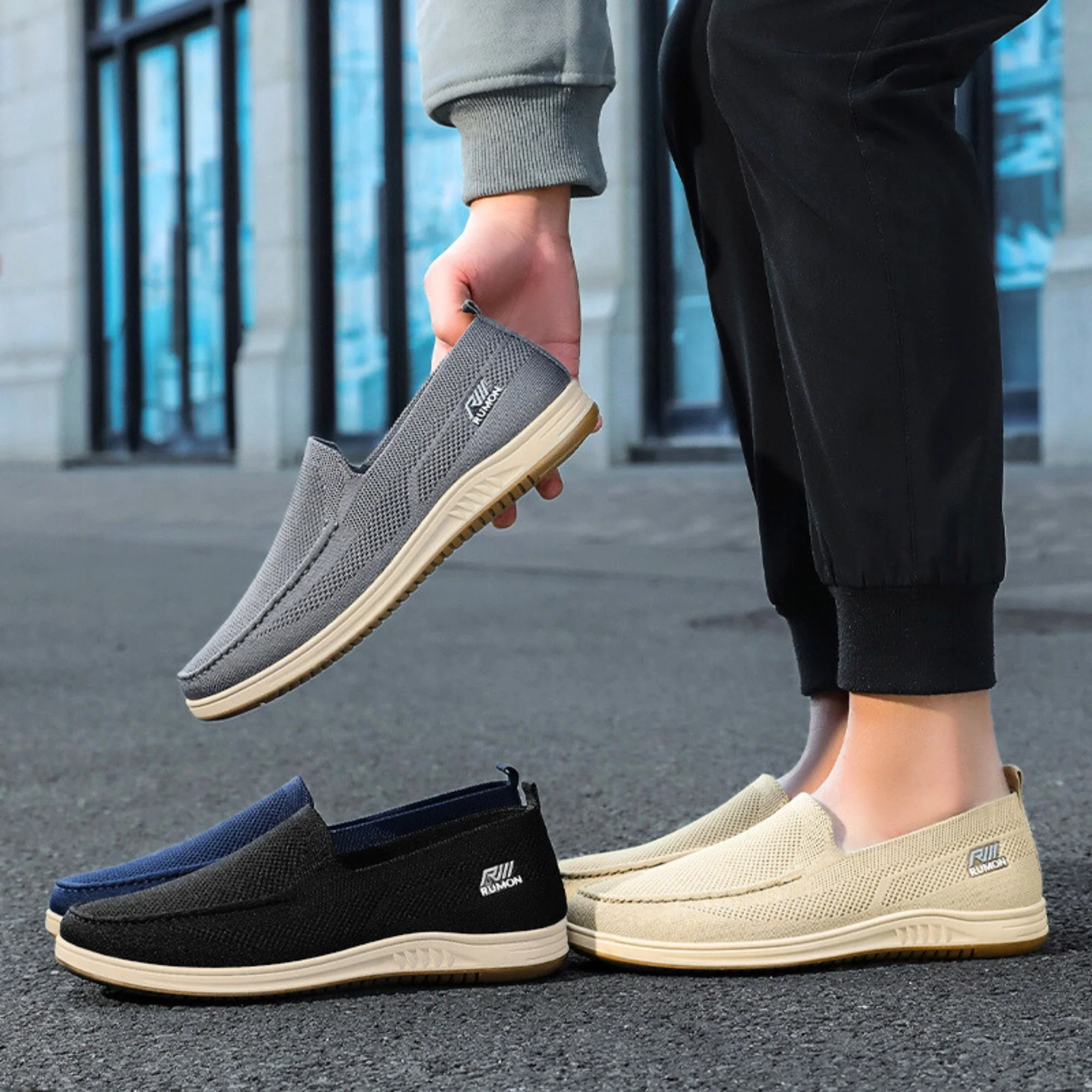 BERANMEY Mens Mesh Casual Sneakers Shoes Lightweight Slip on 