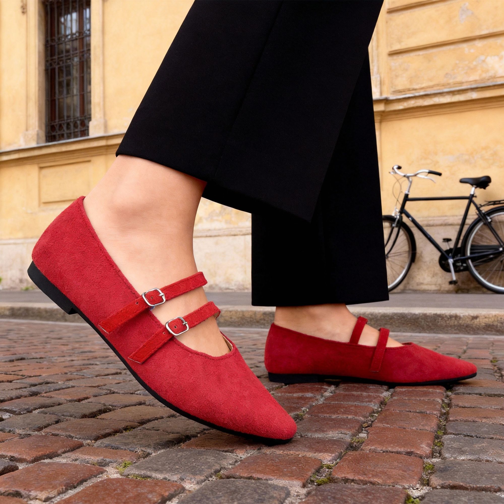 BERANMEY Women’s Mary Jane Ballet Flats Full-Back Slip-On