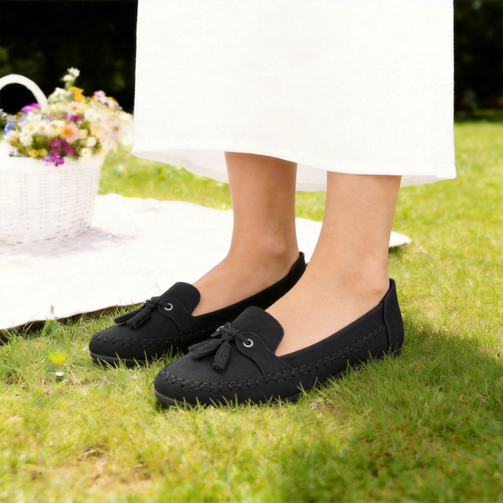 BERANMEY Casual Loafers for Women Dressy Tassel Slip On