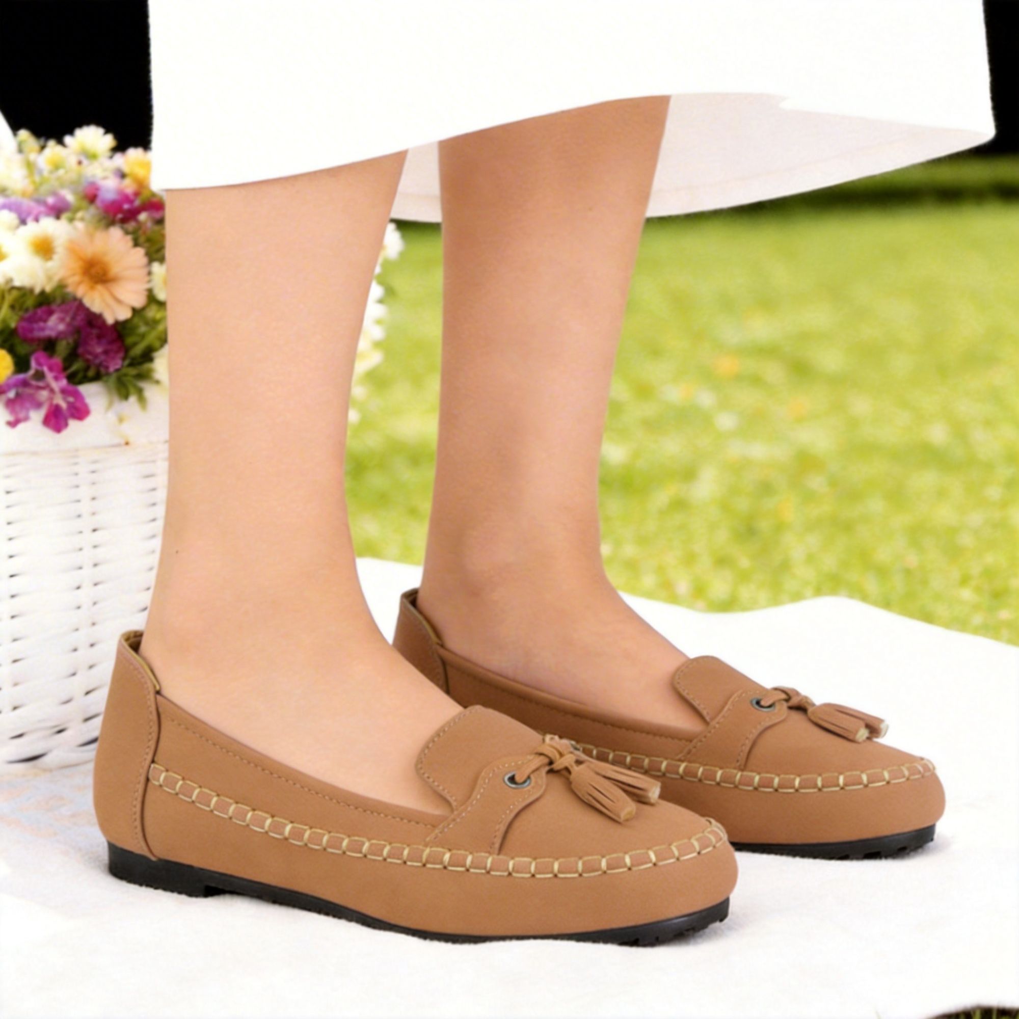 BERANMEY Casual Loafers for Women Dressy Tassel Slip On
