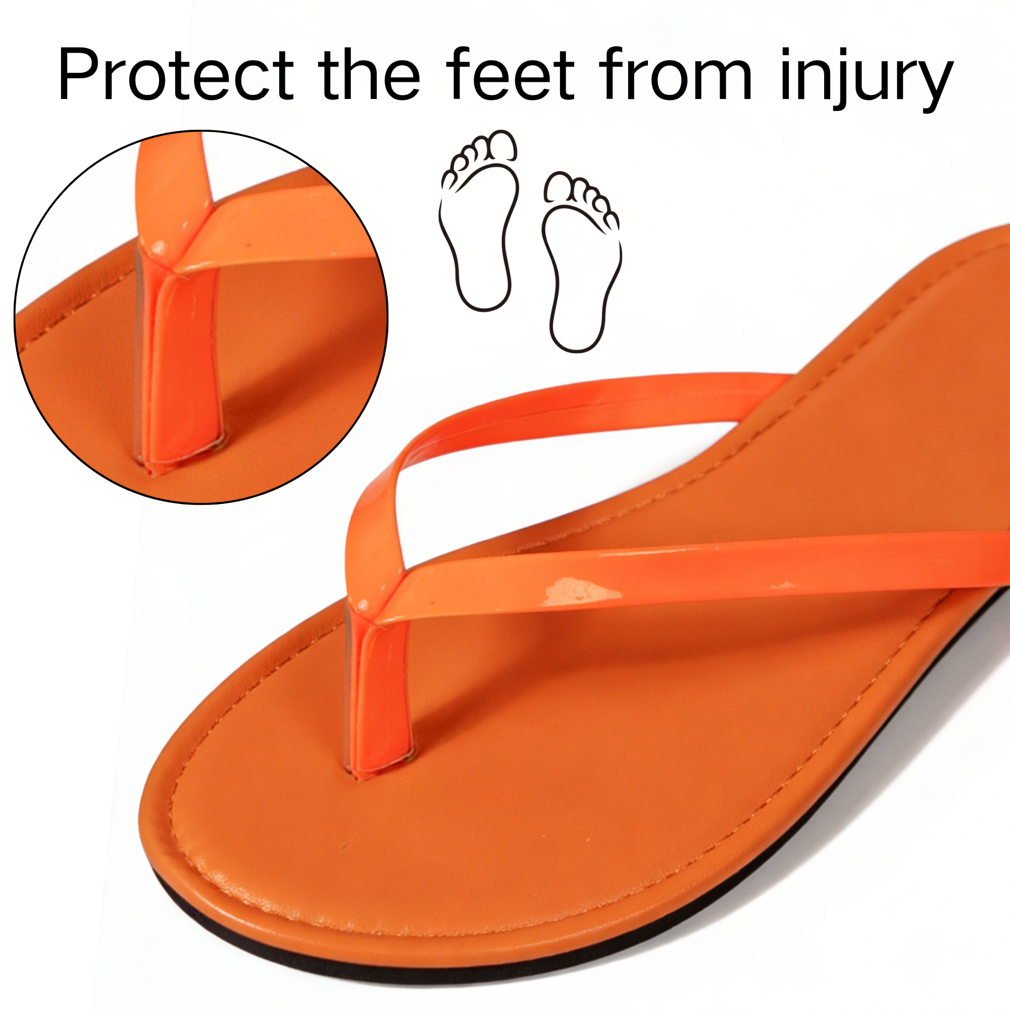 BERANMEY Women's Wide Width Flip Flops - Comfortable Slip-On Sandals