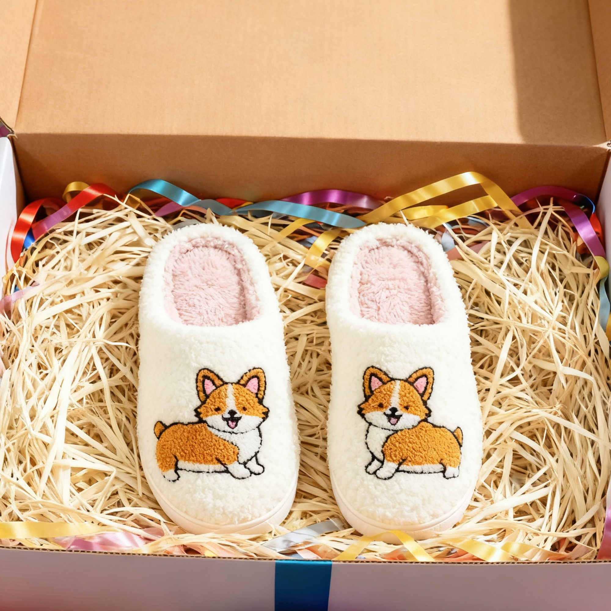 Fluffy House Slippers for Women and Men Non-slip Fuzzy Flat Slides