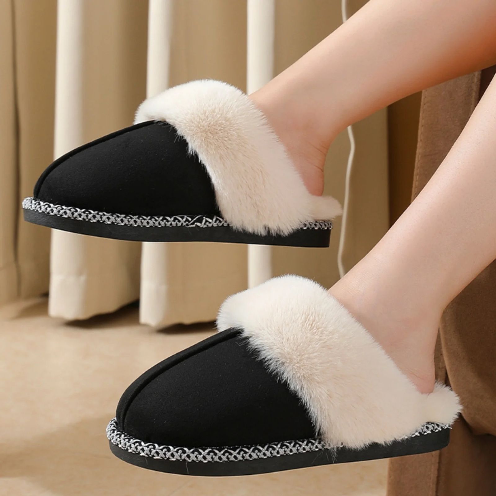 Women's Fuzzy Memory Foam Slippers Ultra Plush Warmth